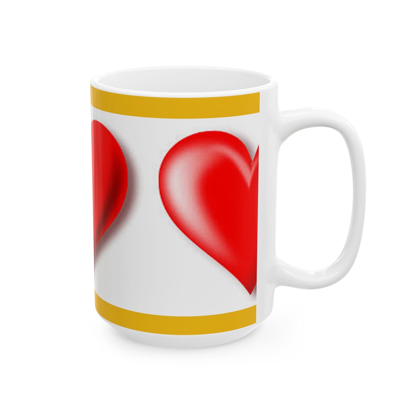 Princess Grace Red Heart Ceramic Mug Perfect for Valentine's Day and Everyday Love