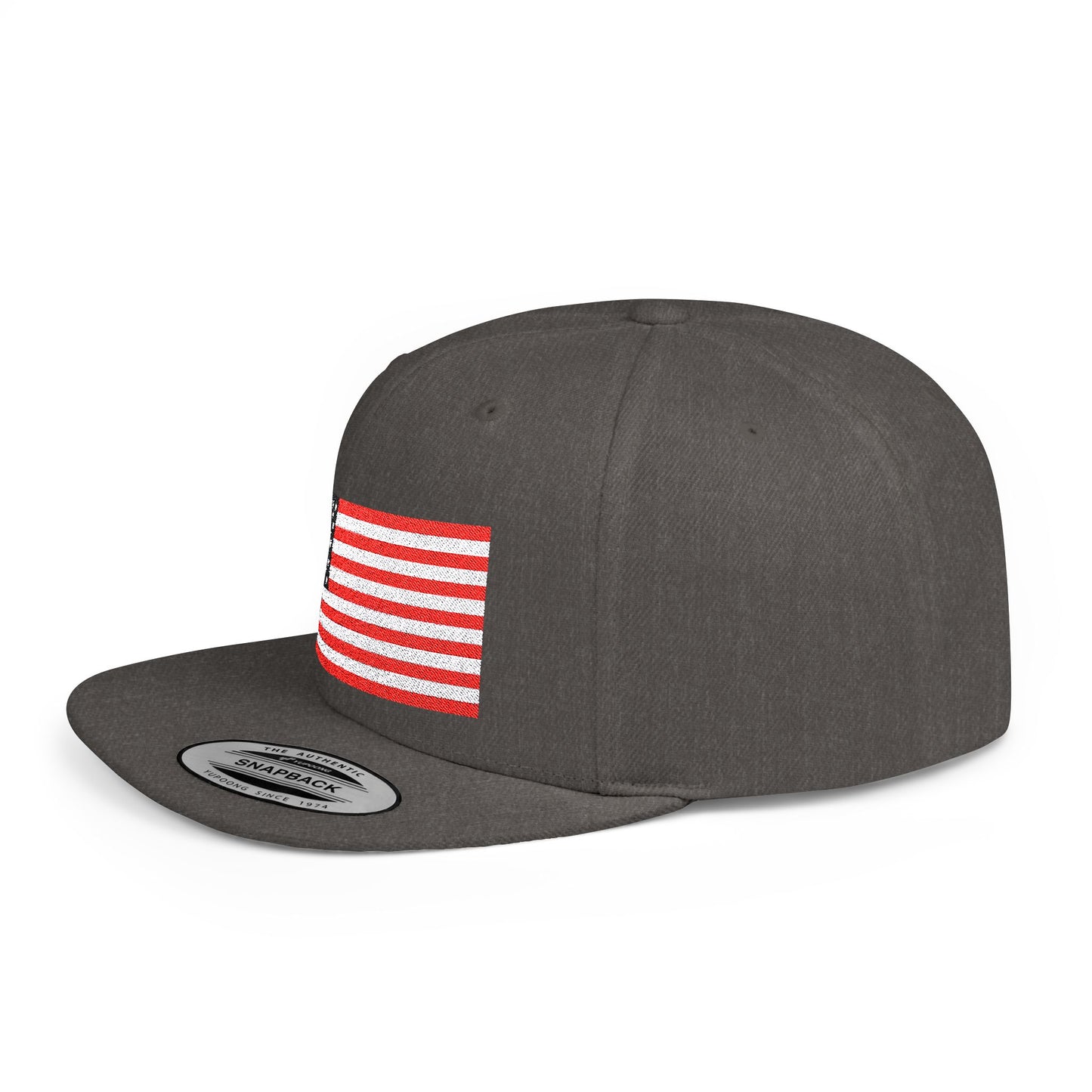 Princess Grace Patriotic Flat Bill Snapback Hat American Flag Design