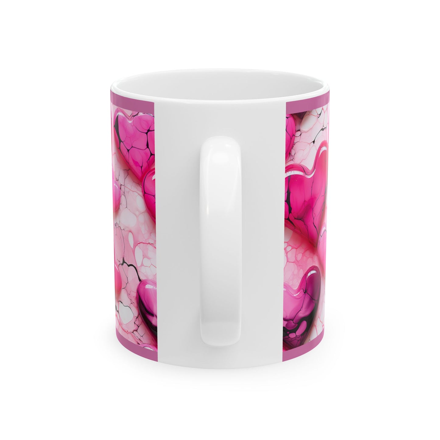 Princess Grace Pink Heart Ceramic Mug 11oz & 15oz Perfect Gift for Valentine's Day & Love Celebrations