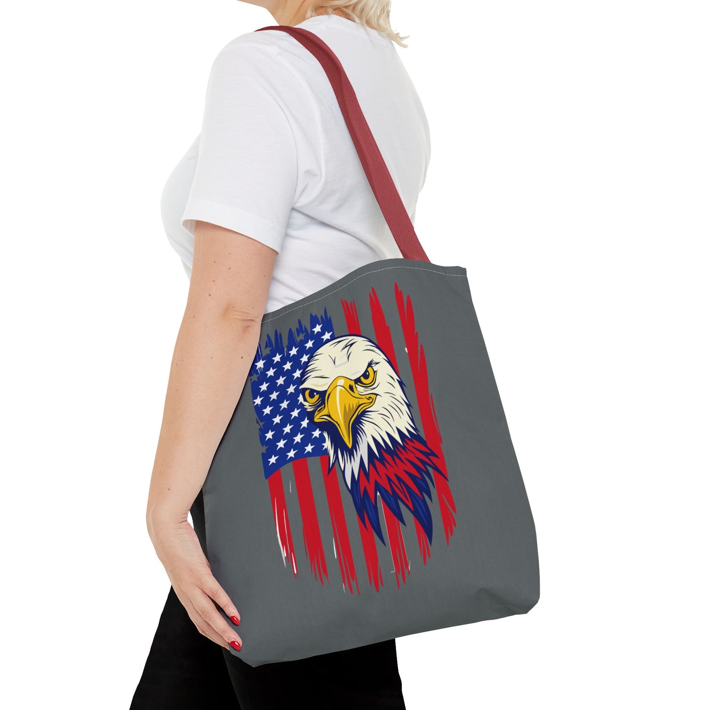 Princess Grace Patriotic Eagle Tote Bag American Flag Design