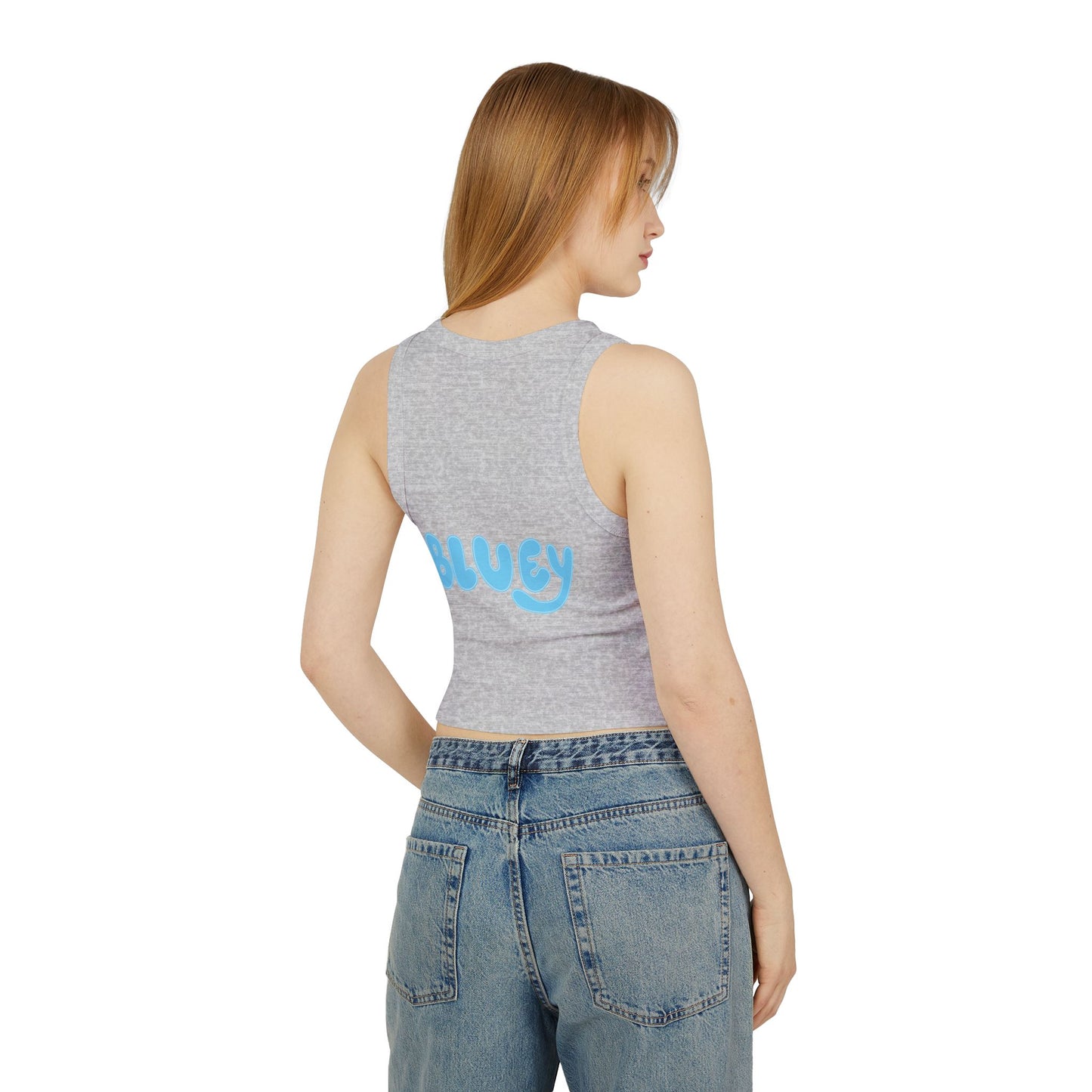 Princess Grace Bluey Inspired Women's Micro Rib Racer Tank Top Fun Summer Style