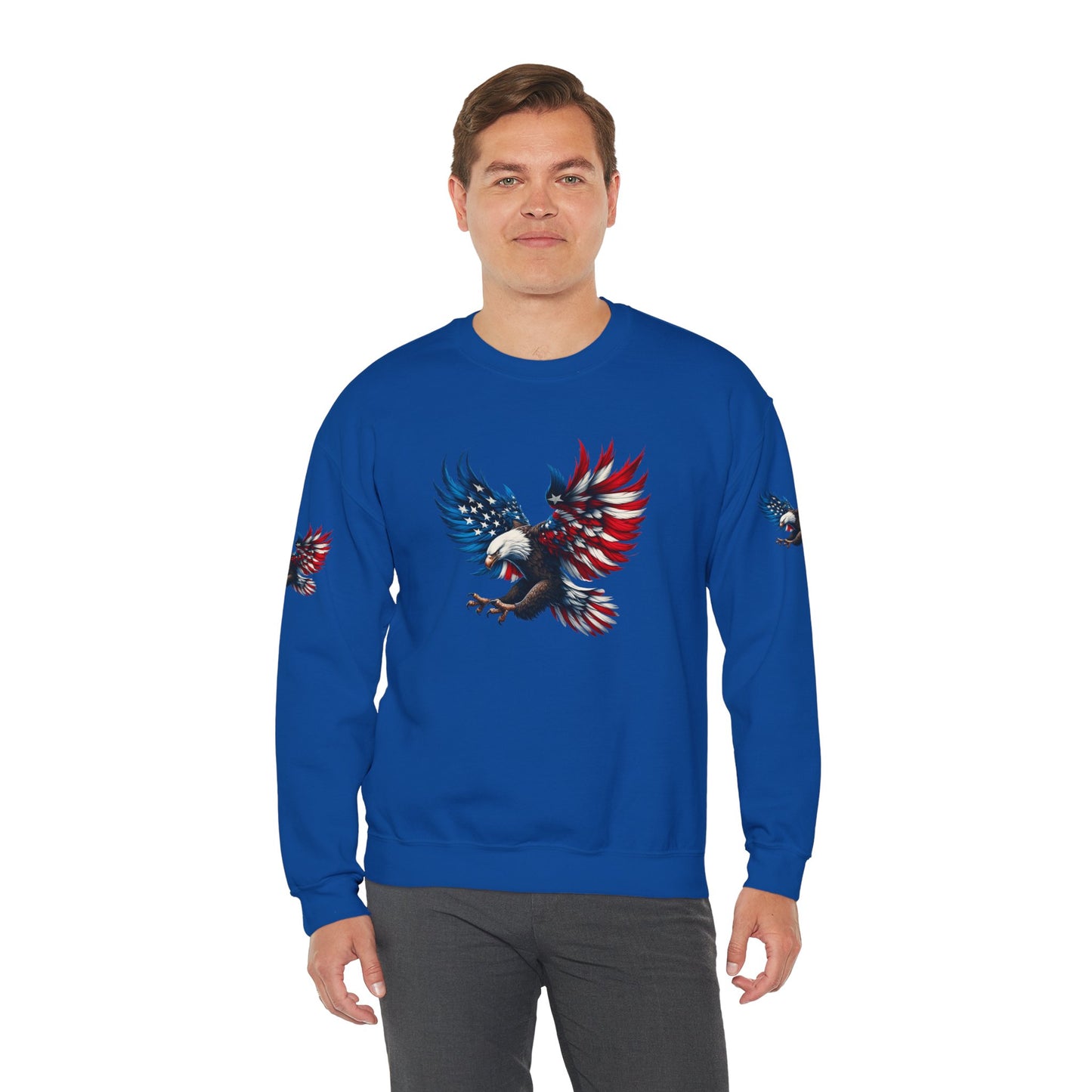 Princess Grace Patriotic Eagle Unisex Crewneck Sweatshirt