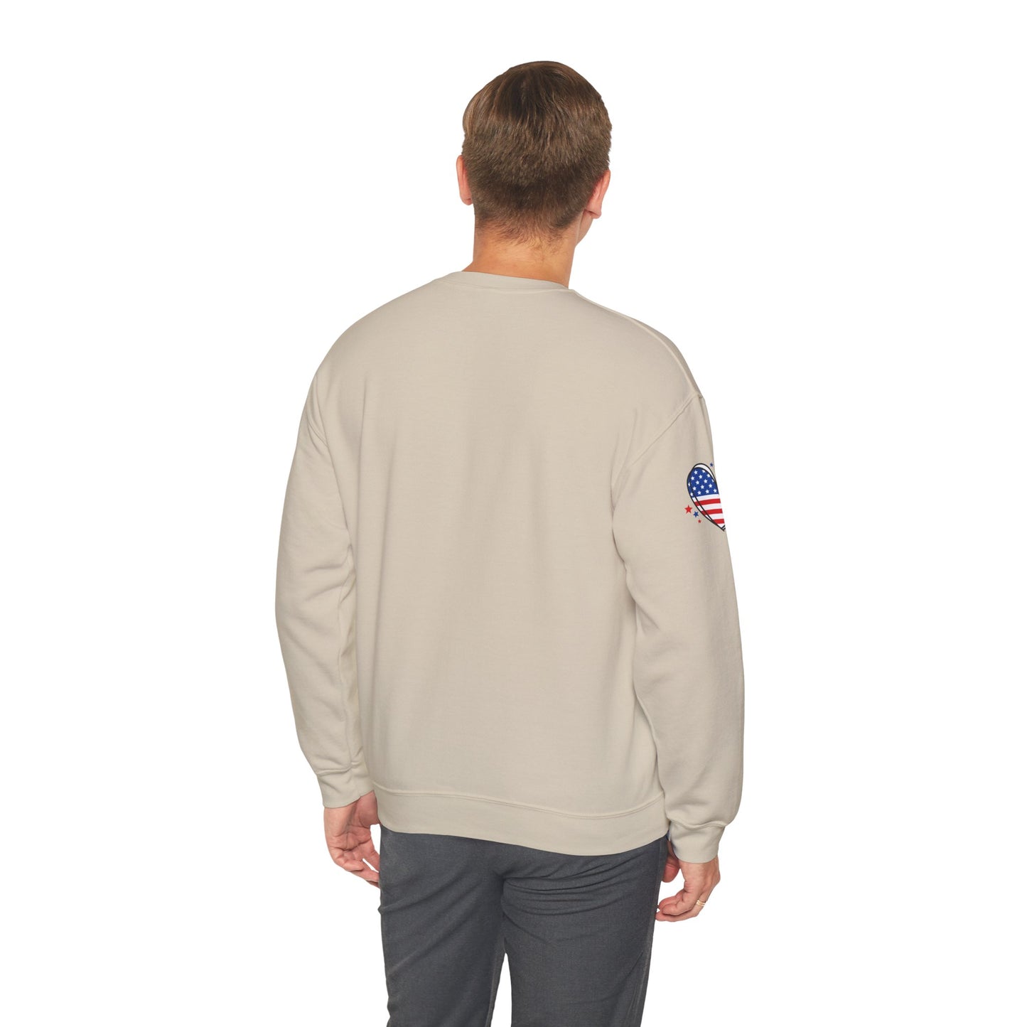 Princess Grace Patriotic Heart Crewneck Sweatshirt