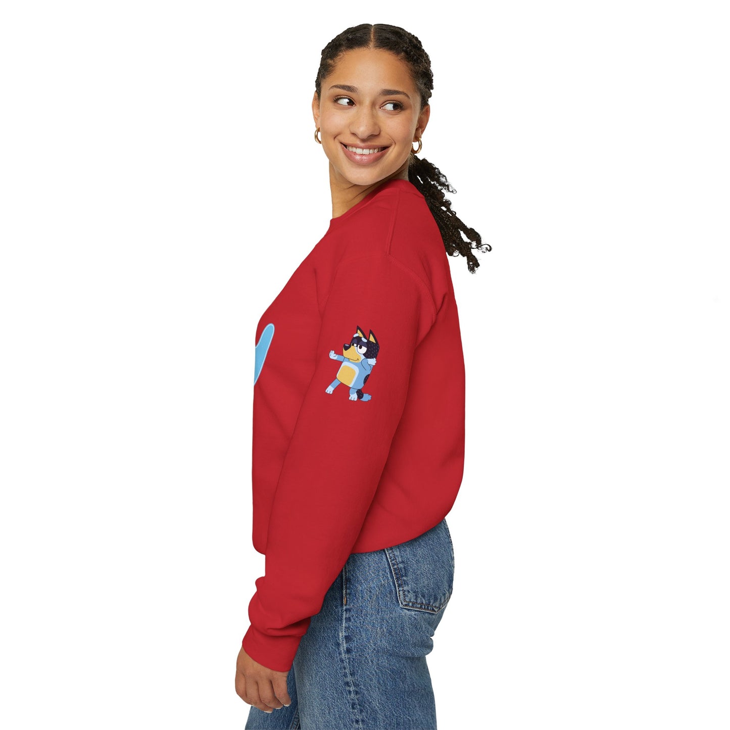 Princess Grace Bluey Unisex Crewneck Sweatshirt Cozy Cartoon Apparel for Kids and Adults
