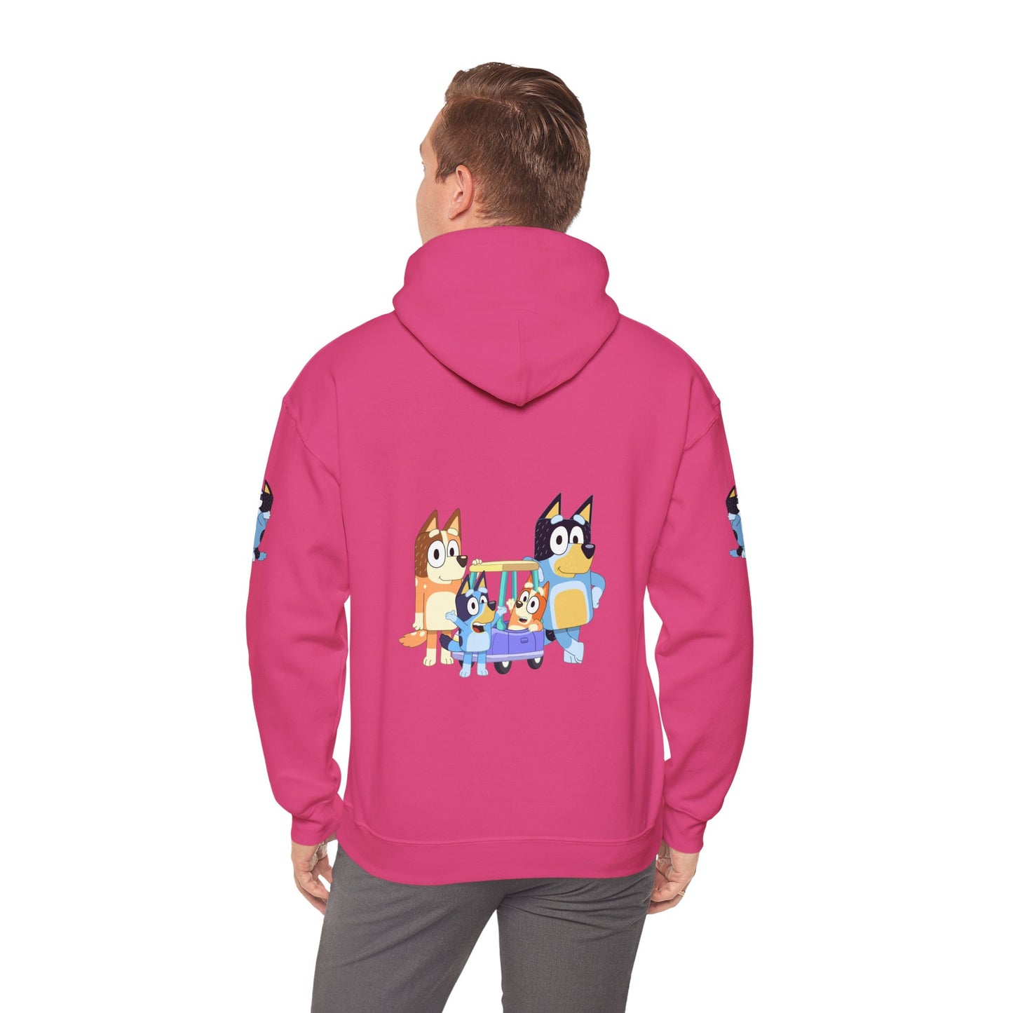 Princess Grace Bluey Fun Family Cartoon Hoodie - Unisex Heavy Blend with Playful Characters