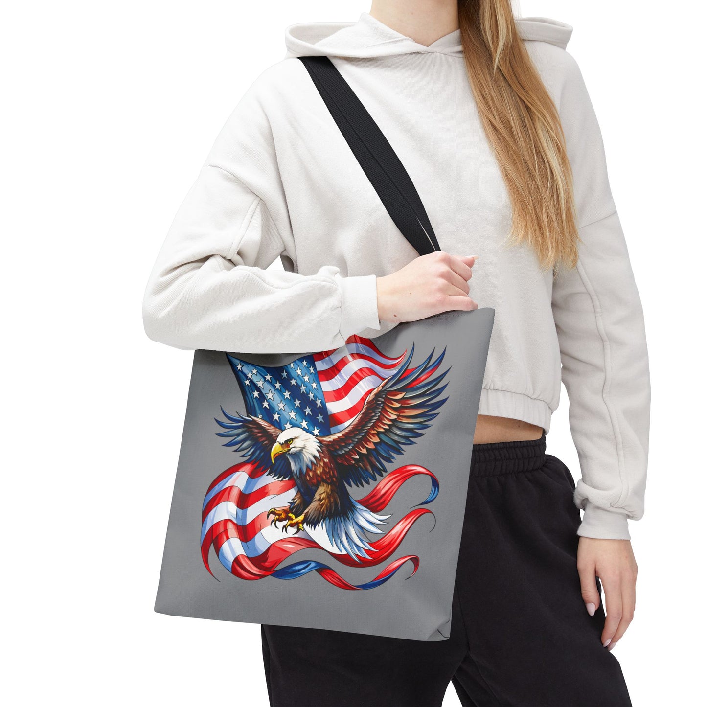 Princess Grace Patriotic Eagle Tote Bag Perfect for Fourth of July and Memorial Day