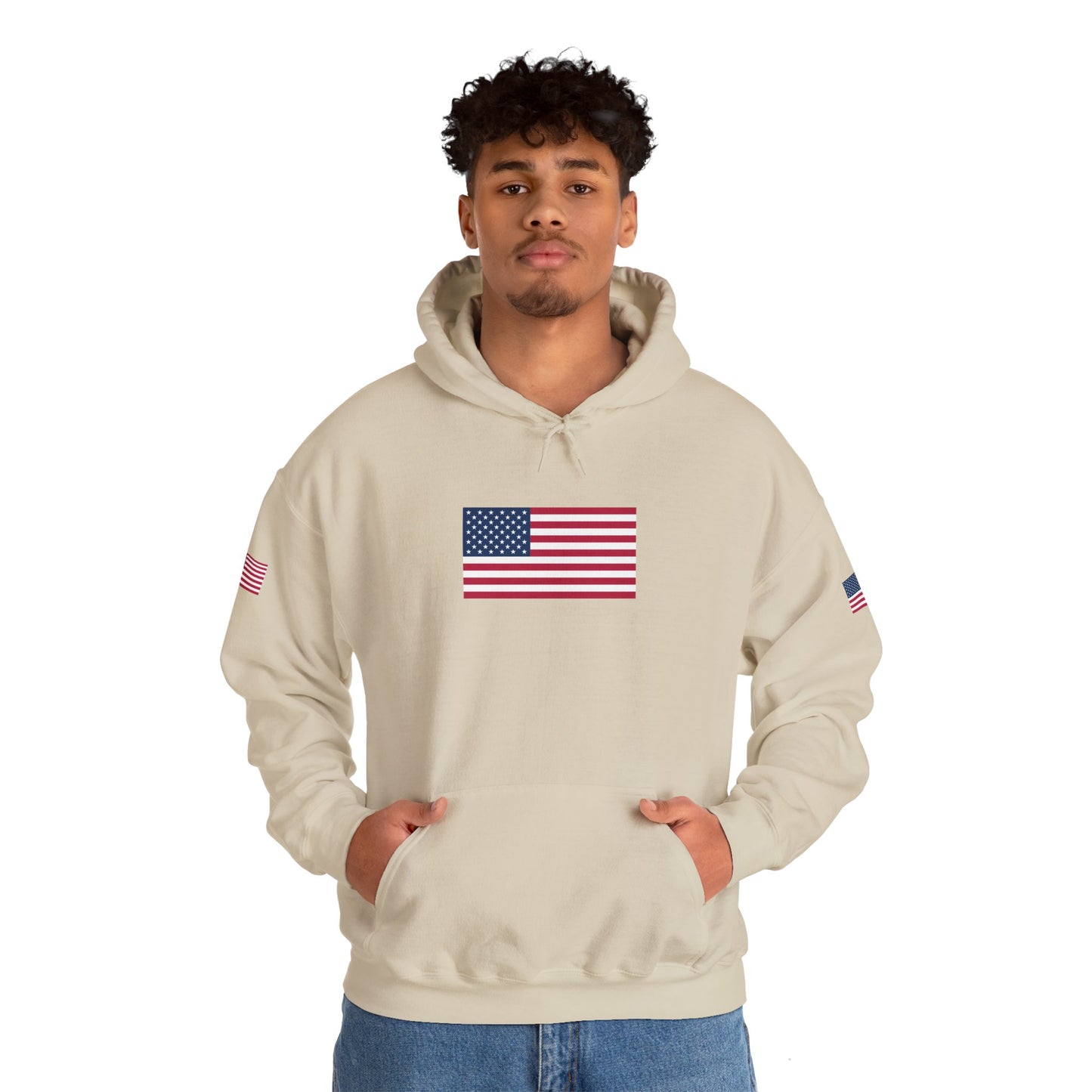 Princess Grace Patriotic American Flag Hoodie Unisex Heavy Blend Sweatshirt