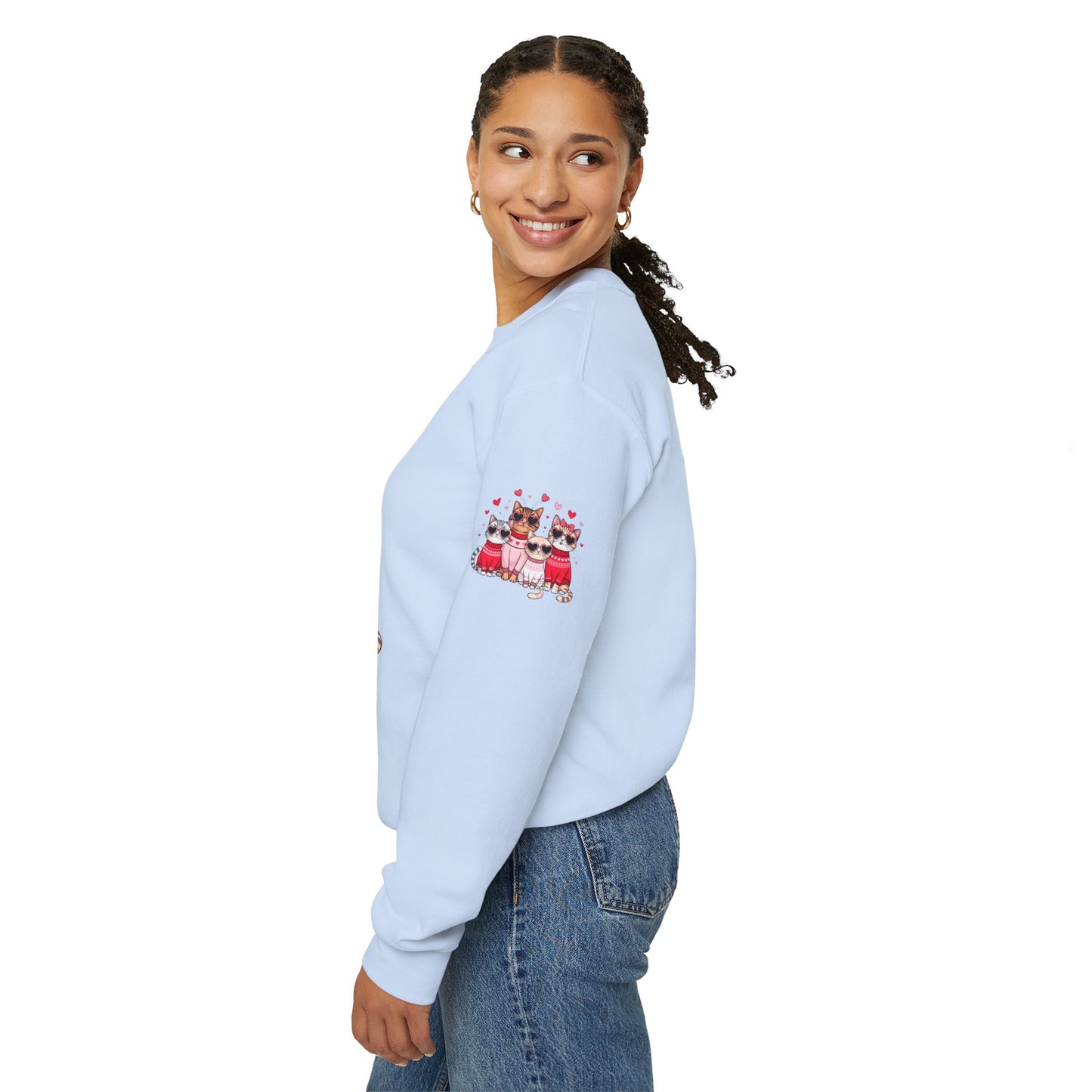 Princess Grace Cute Cat Lovers Crewneck Sweatshirt Cozy Valentine's Gift