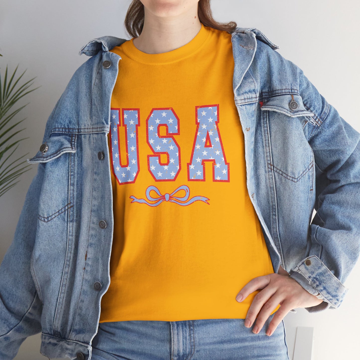 Princess Grace USA Patriotic Unisex Heavy Cotton Tee Perfect for Independence Day Celebrations