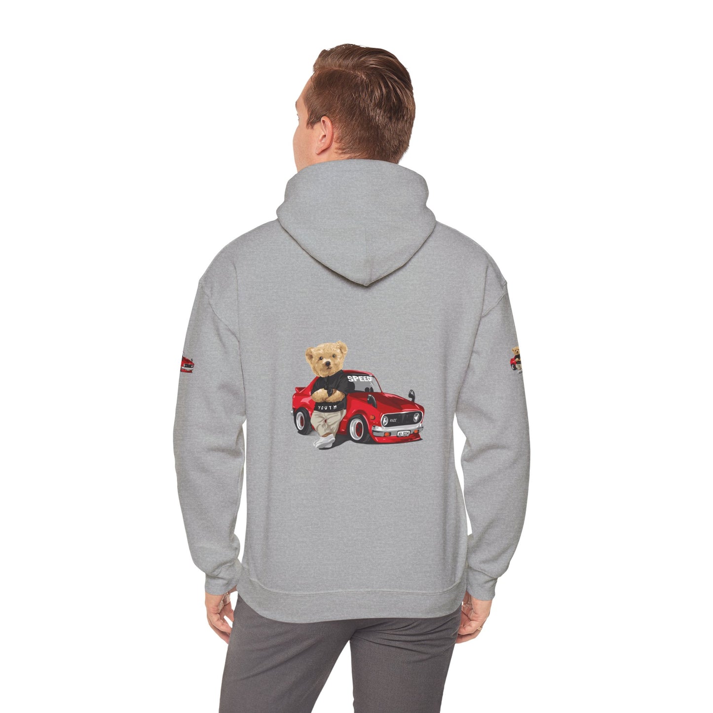 Princess Grace Vintage Bear Car Hoodie Fun Unisex Sweatshirt for Auto Lovers