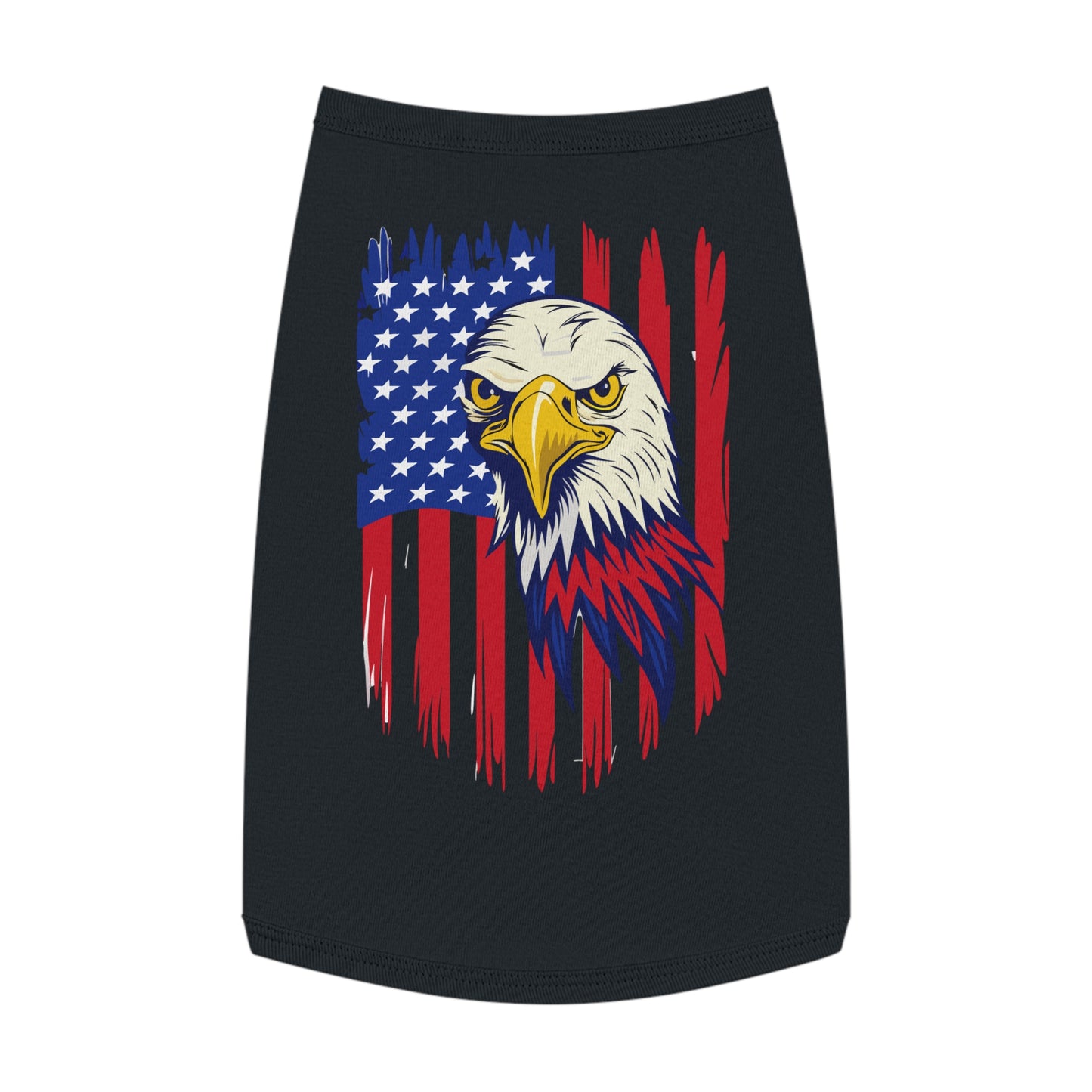 Princess Grace Patriotic Pet Tank Top Eagle American Flag Design for Dogs