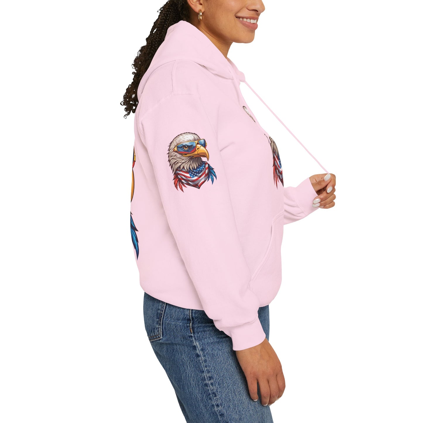 Princess Grace Patriotic American Eagle Hoodie Unisex Heavy Blend Sweatshirt