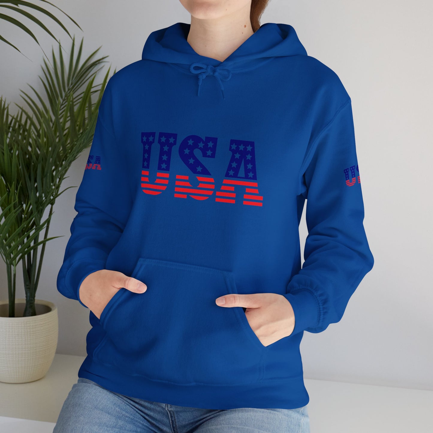 Princess Grace USA Proud Unisex Heavy Blend Hooded Sweatshirt Patriotic Eagle Design
