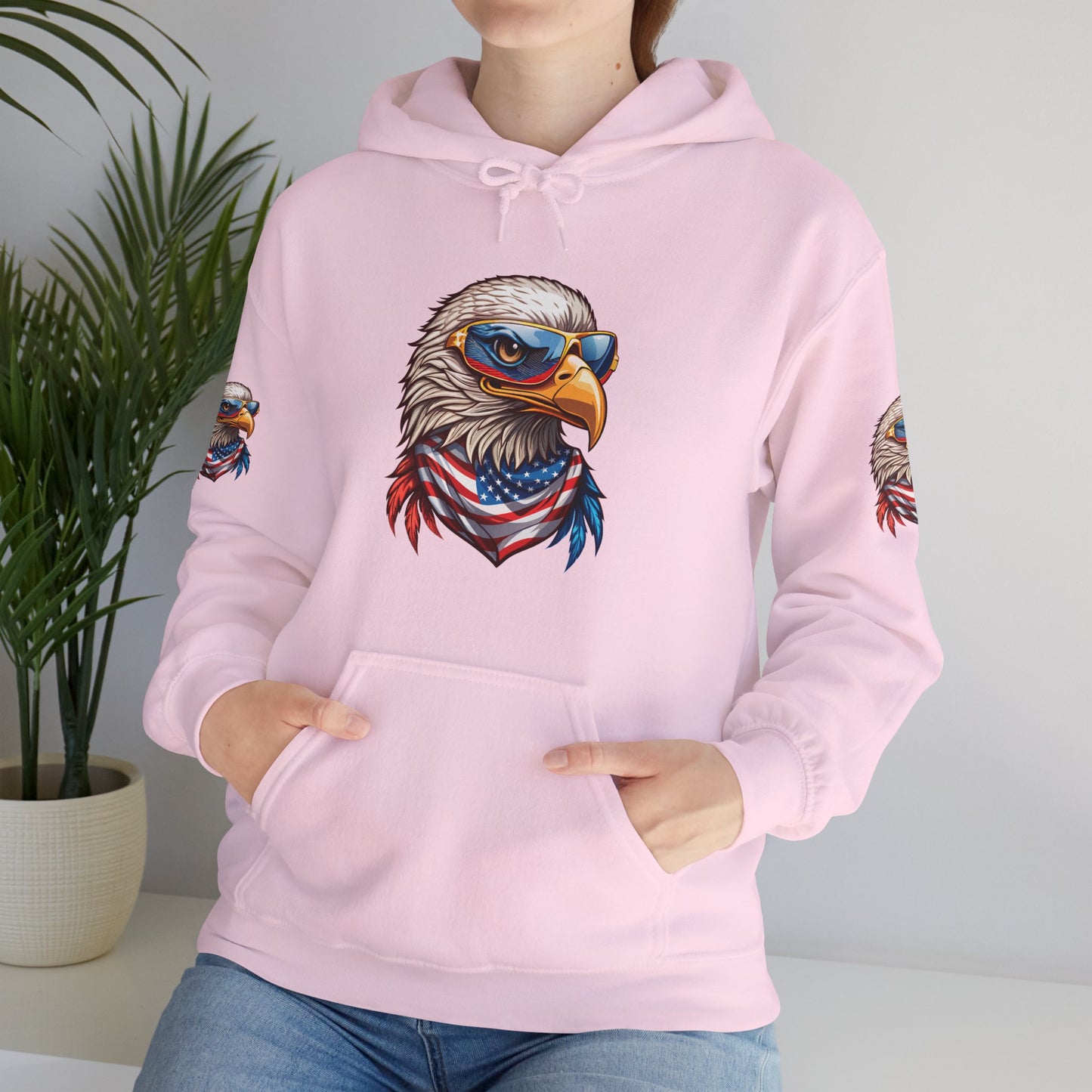 Princess Grace Patriotic American Eagle Hoodie Unisex Heavy Blend Sweatshirt