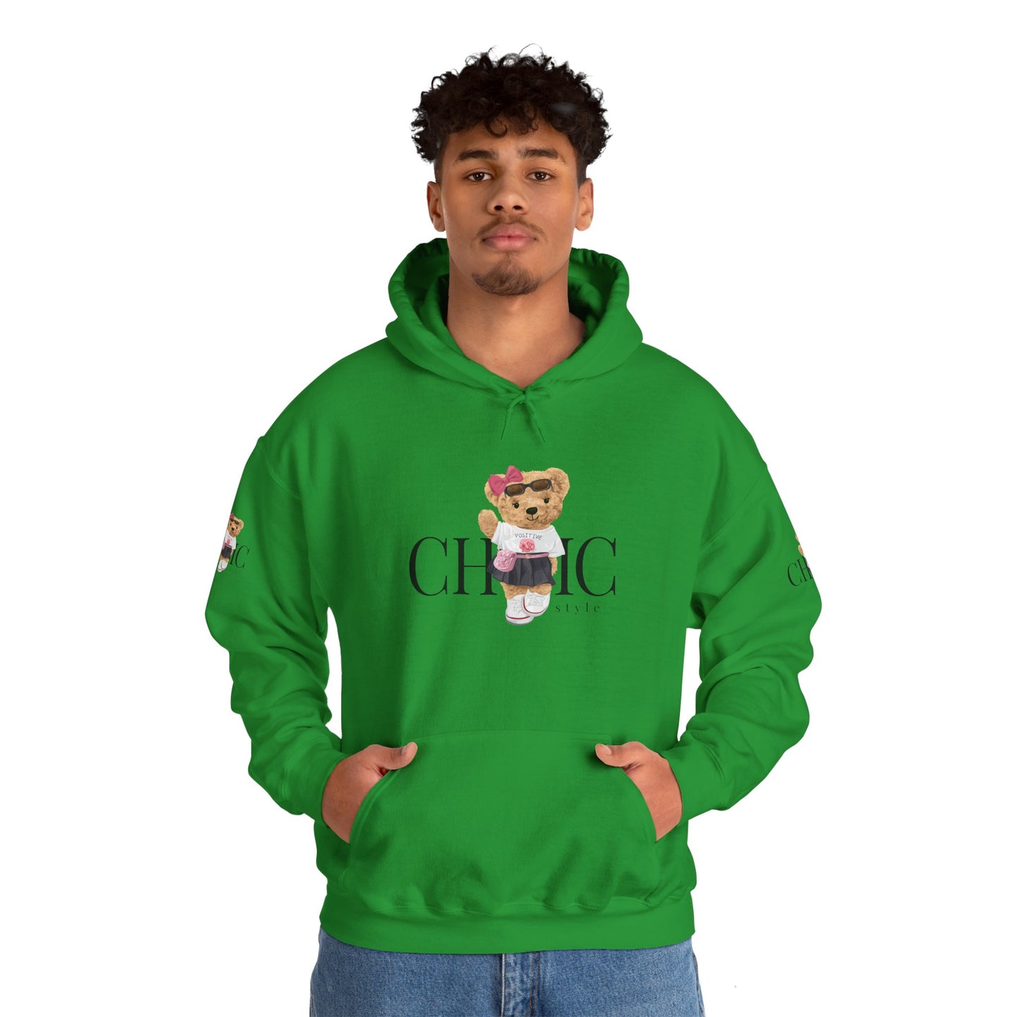 Princess Grace Chic Style Bear Unisex Hooded Sweatshirt Cute and Cozy Fashion