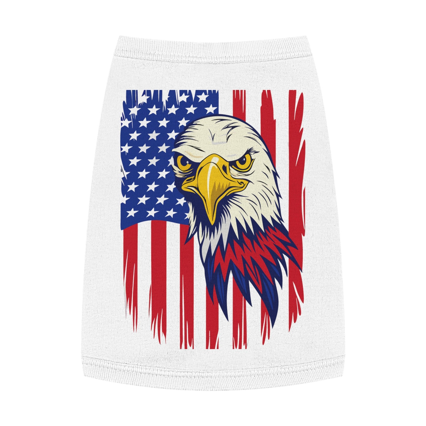 Princess Grace Patriotic Pet Tank Top Eagle American Flag Design for Dogs