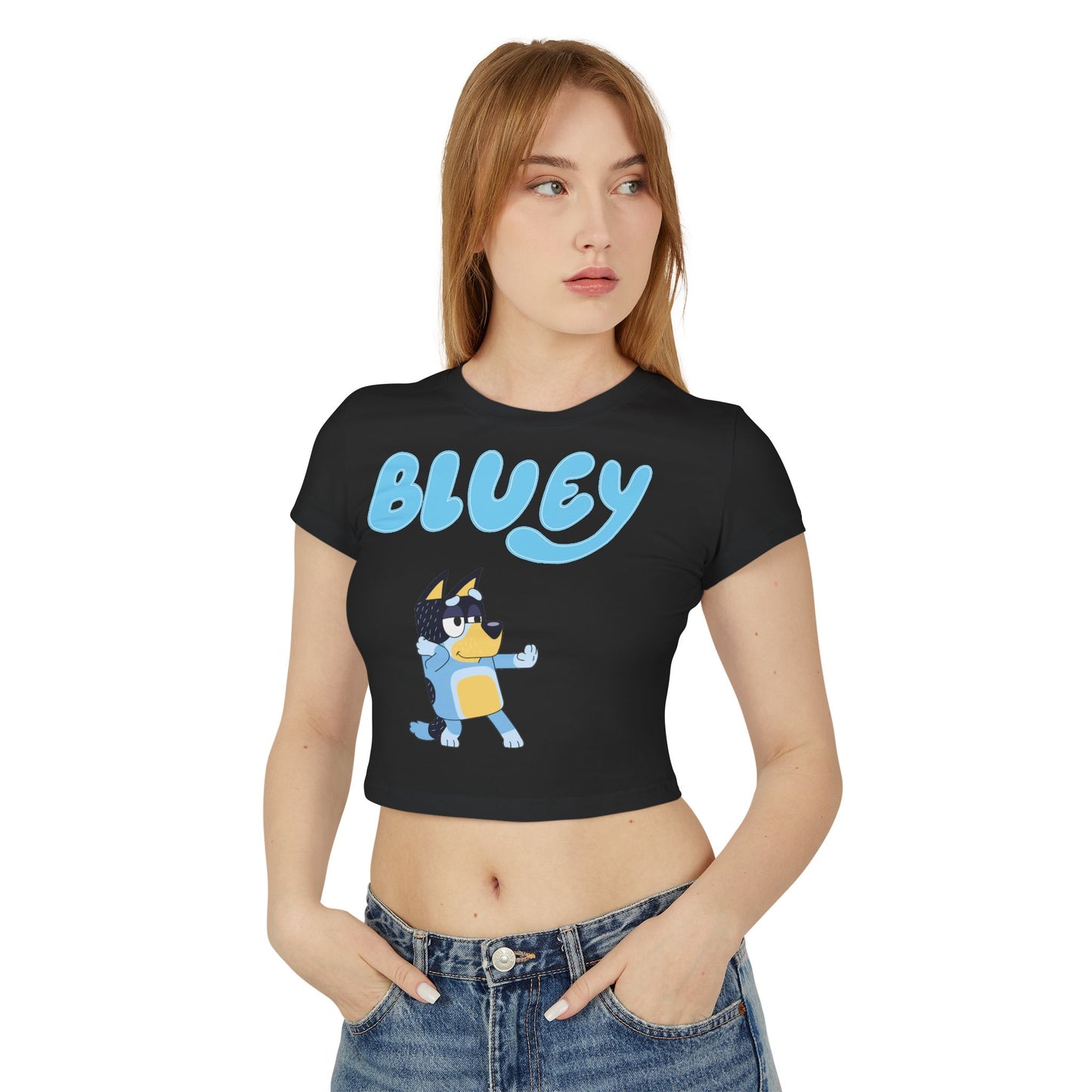 Princess Grace Bluey Women's Baby Tee Cute Cartoon Graphic
