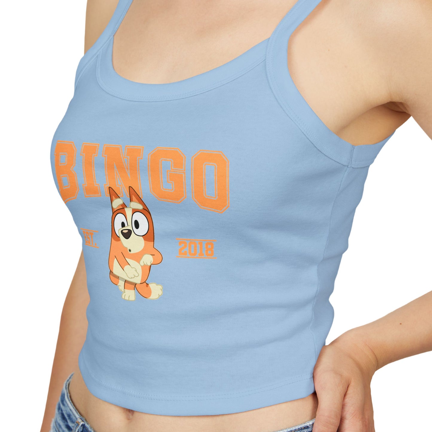Princess Grace Bluey Fun Graphic Spaghetti Strap Tank Top