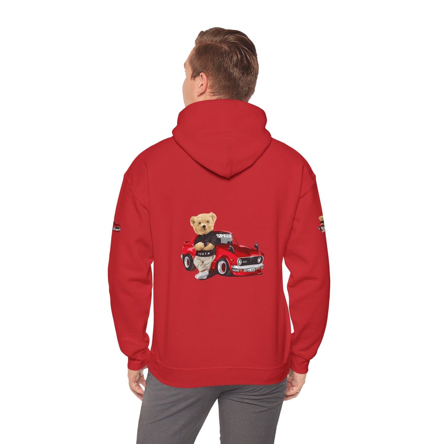 Princess Grace Vintage Bear Car Hoodie Fun Unisex Sweatshirt for Auto Lovers