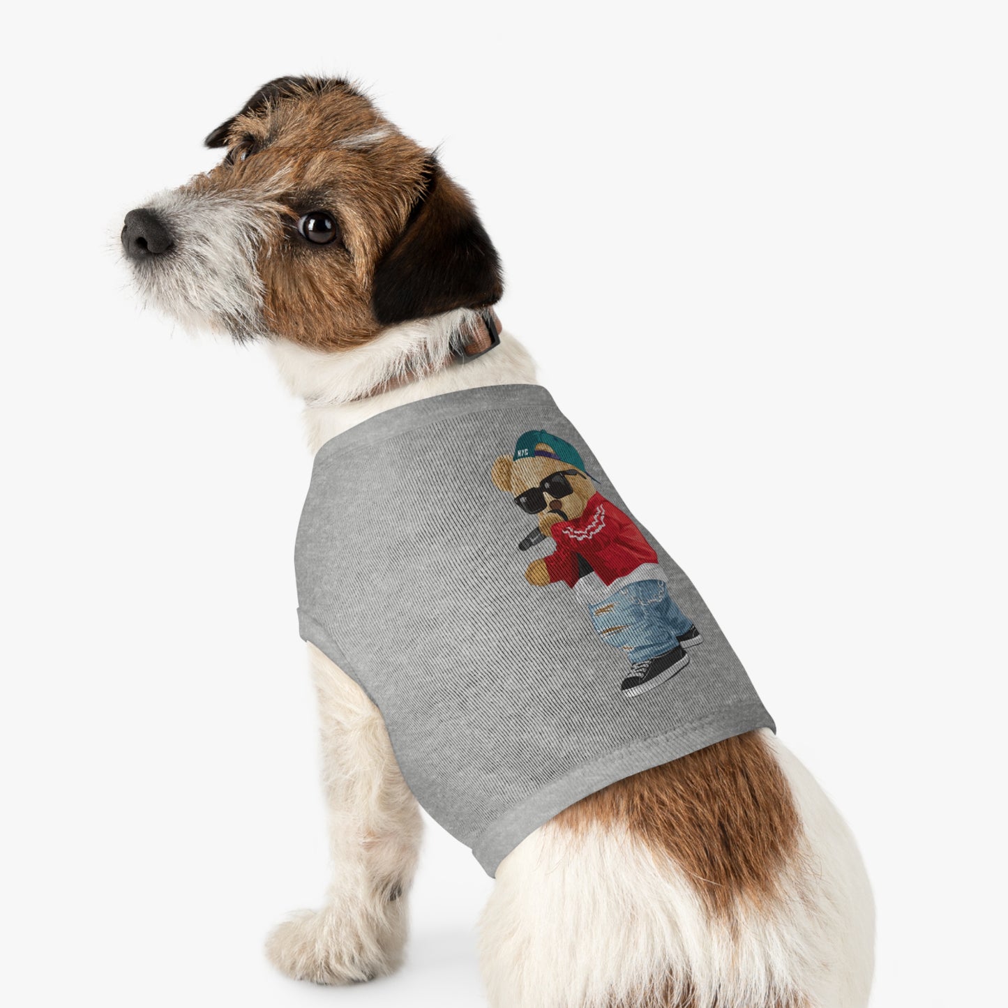 Princess Grace CUTE Cool Bear Hip-Hop Pet Tank Top Trendy Dog Apparel for Stylish Pets