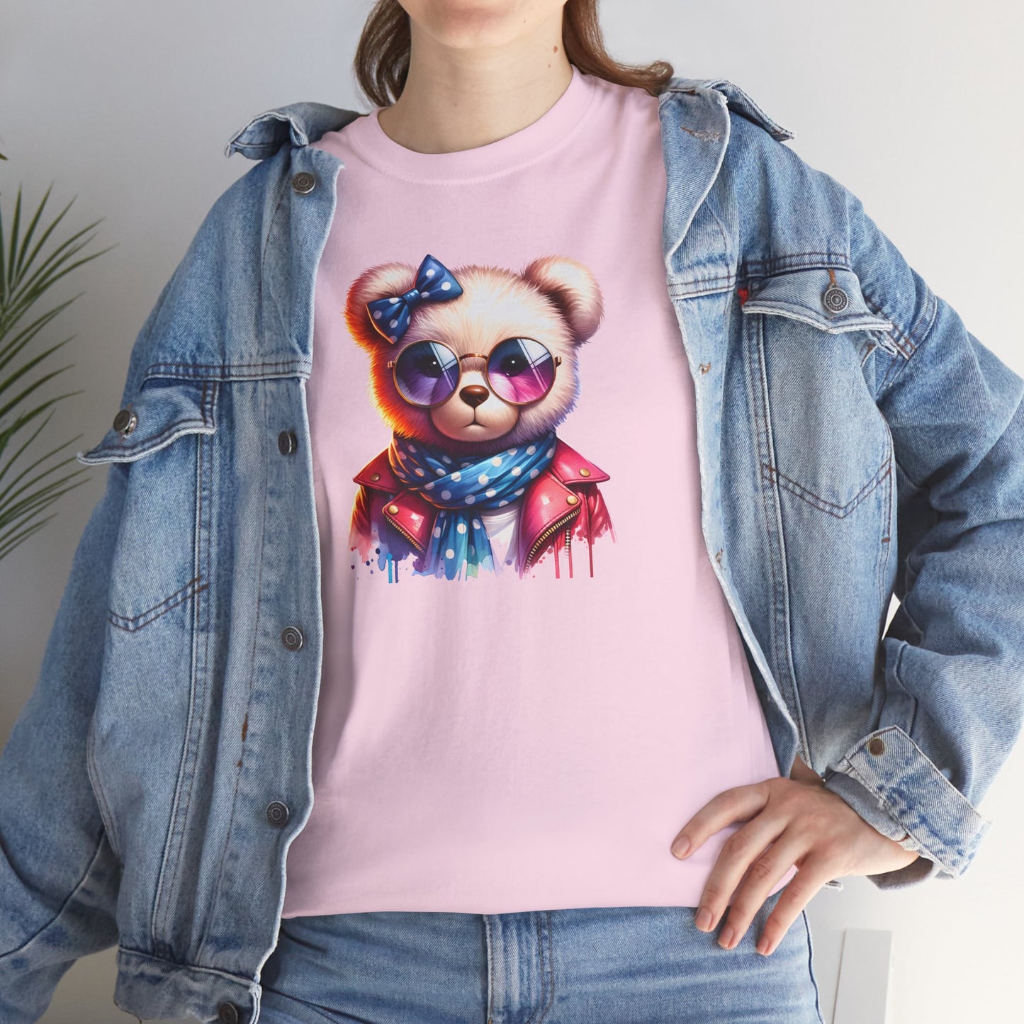 Princess Grace Cool Bear Graphic Unisex Heavy Cotton Tee Stylish & Fun for All