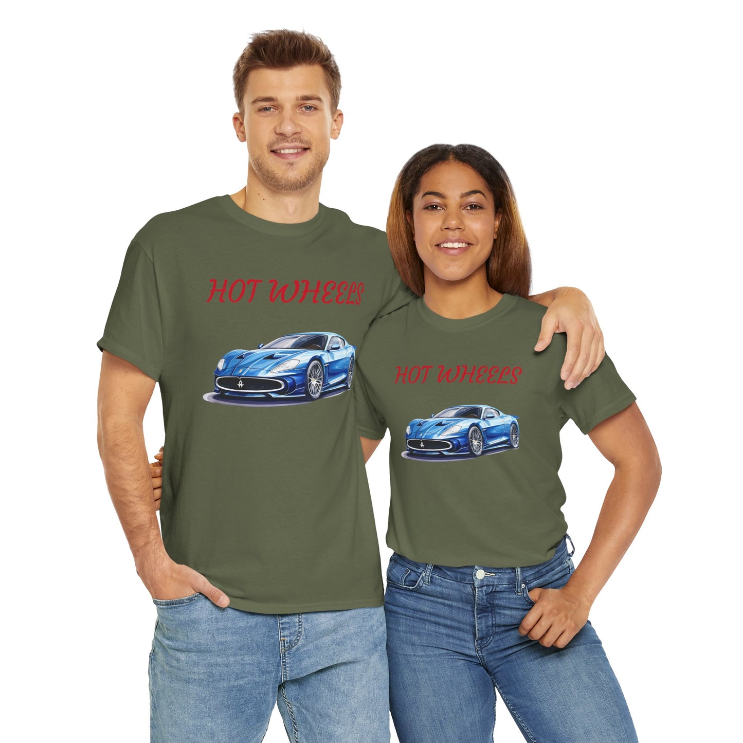 Princess Grace Hot Wheels Unisex Heavy Cotton Tee Classic Car Graphic T-Shirt for Auto Enthusiasts