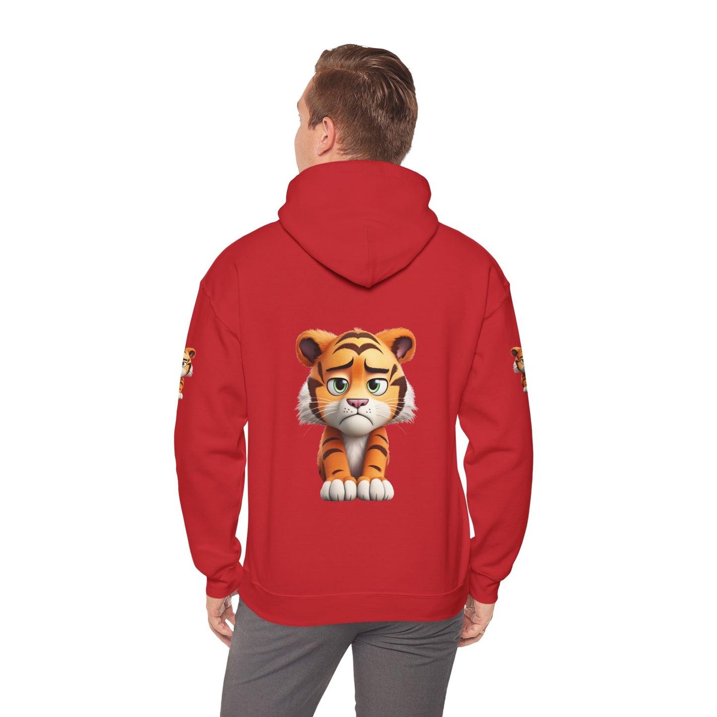 Princess Grace Playful Tiger Graphic Hoodie Unisex Heavy Blend Sweatshirt for Kids and Adults