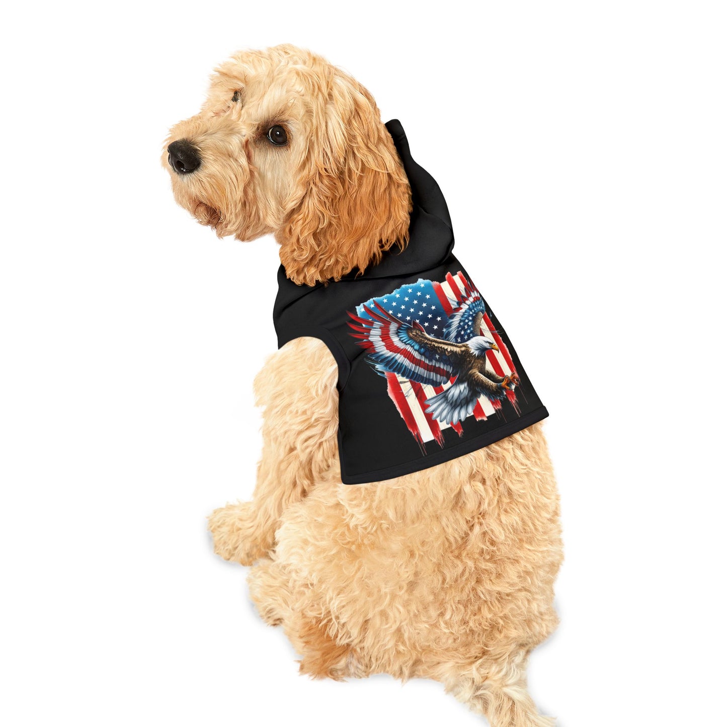 Princess Grace Patriotic Pet Hoodie Eagle Design for Dogs and Cats