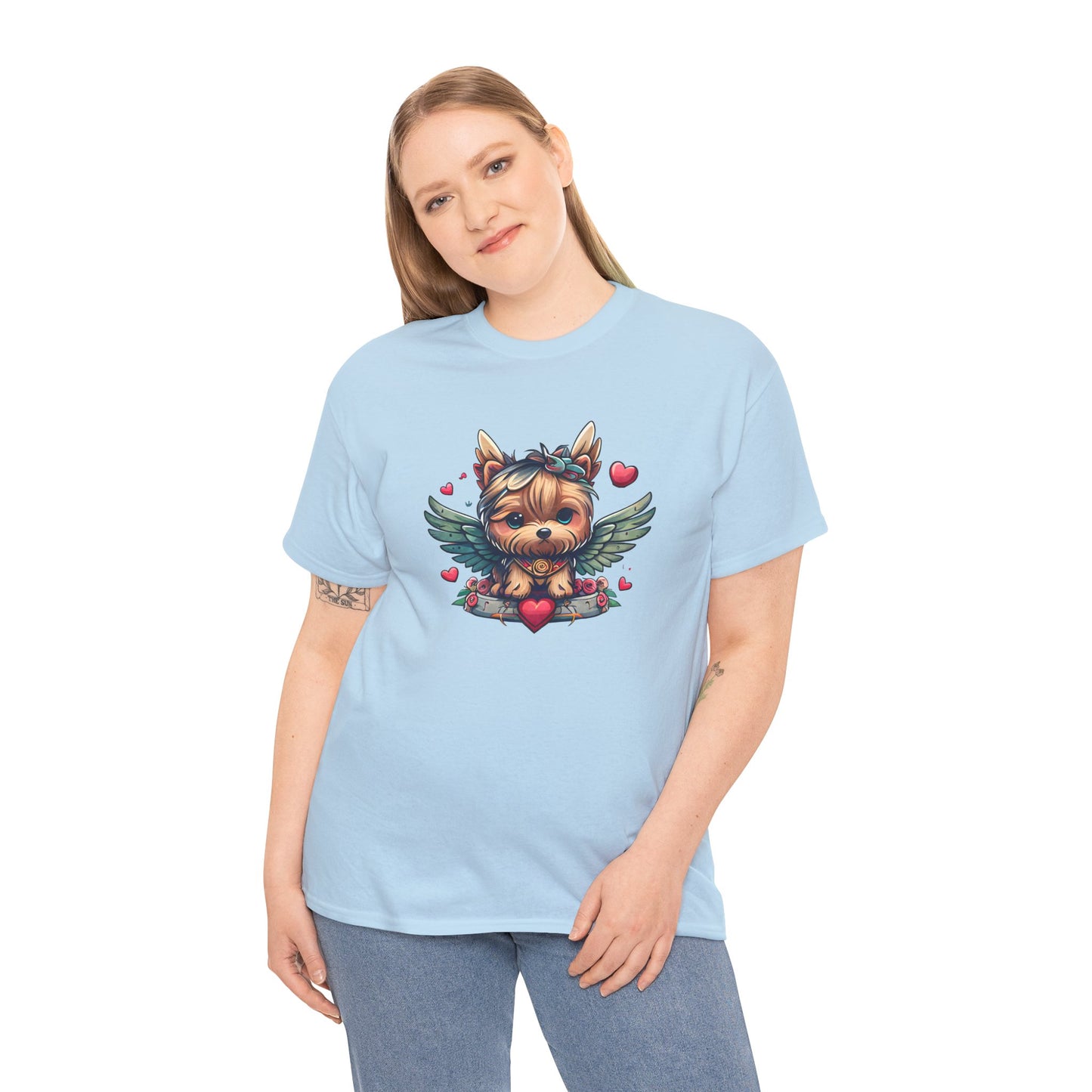 Princess Grace Loveable Yorkie Graphic Tee Cute Dog Design T-Shirt for Pet Lovers