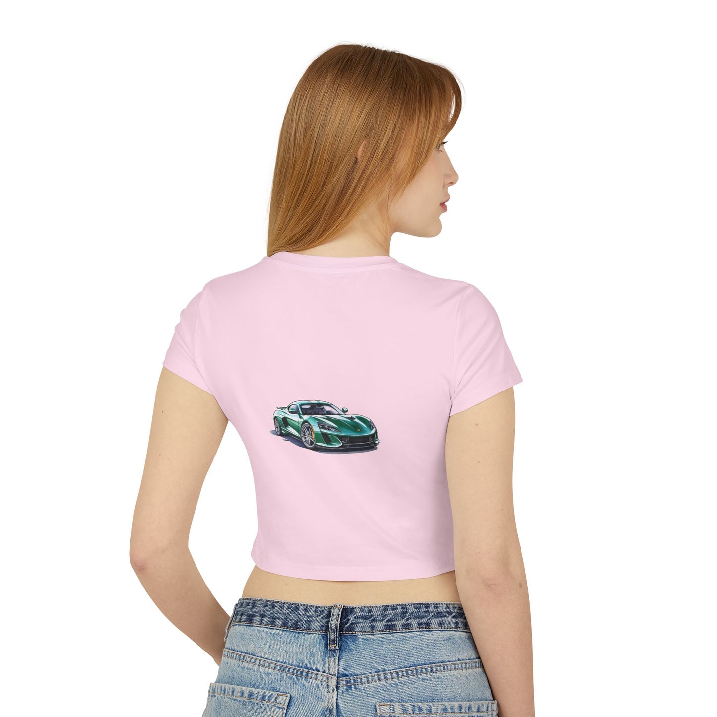 Princess Grace Women's Baby Tee Hot Wheels Graphic Car Tee, Perfect for Car Enthusiasts