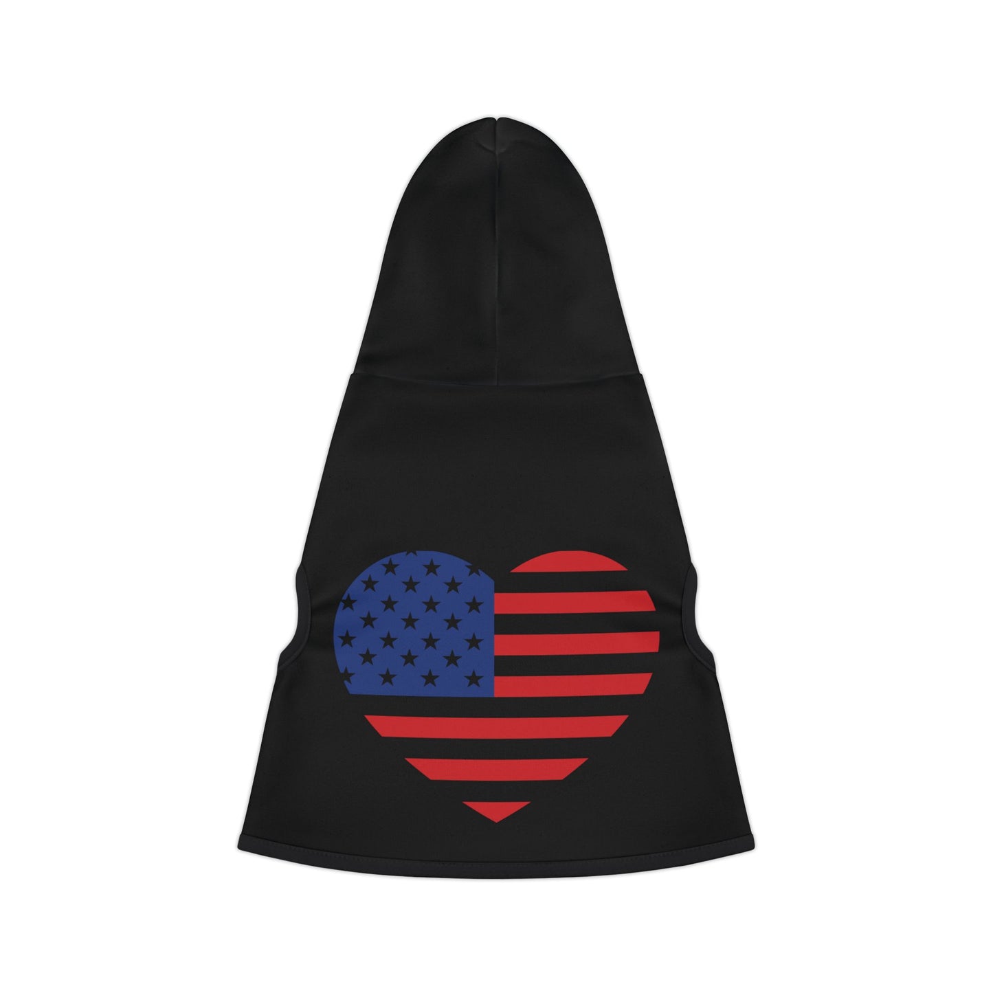 Princess Grace Patriotic Pet Hoodie American Heart Design for Dogs and Cats