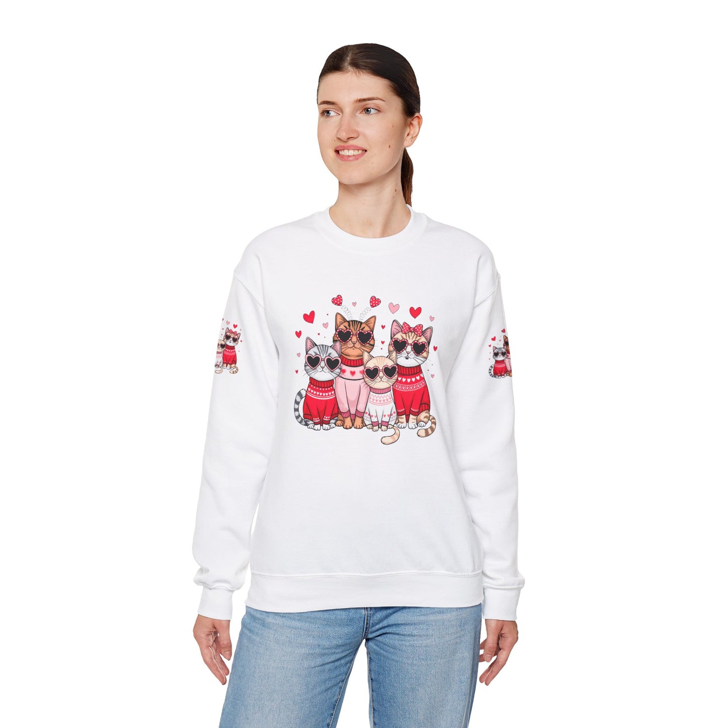 Princess Grace Cute Cat Lovers Crewneck Sweatshirt Cozy Valentine's Gift