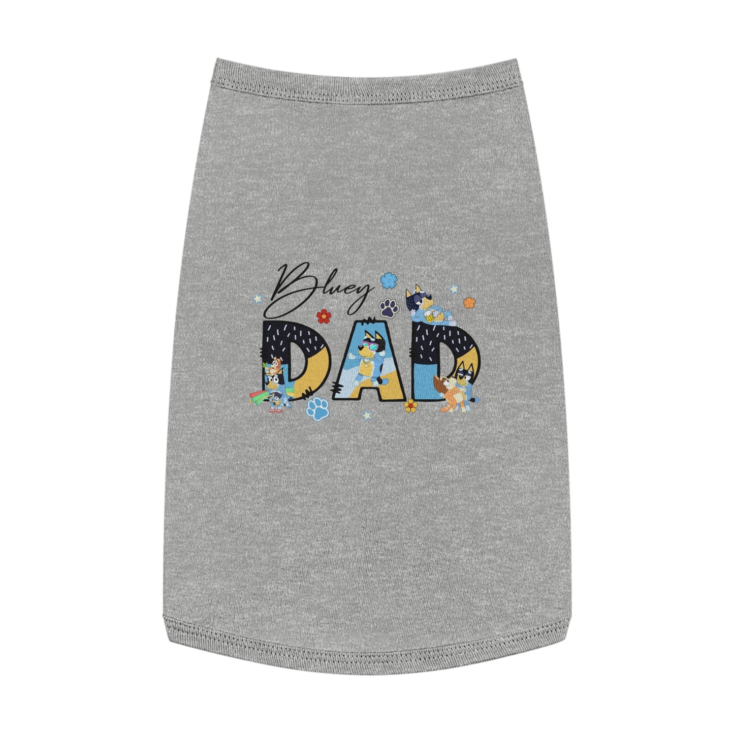 Princess Grace Adorable Bluey Dad Pet Tank Top Fun and Stylish Dog Apparel