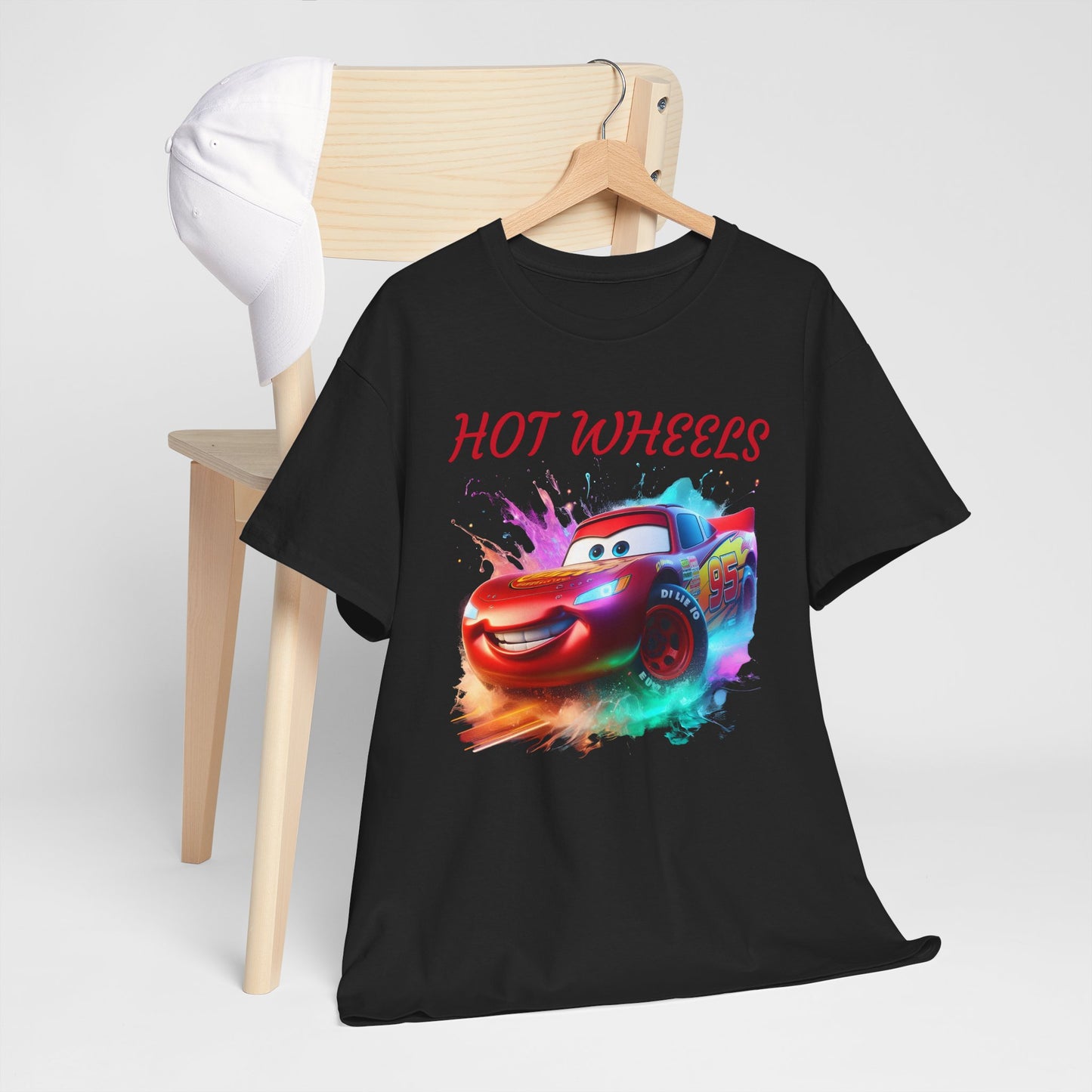Princess Grace Hot Wheels Unisex Heavy Cotton Tee Fun Car Graphic T-Shirt for Kids and Adults