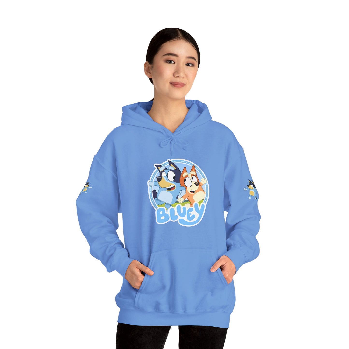 Princess Grace Bluey Unisex Heavy Blend Hoodie Cozy Cartoon Sweatshirt for Kids & Adults