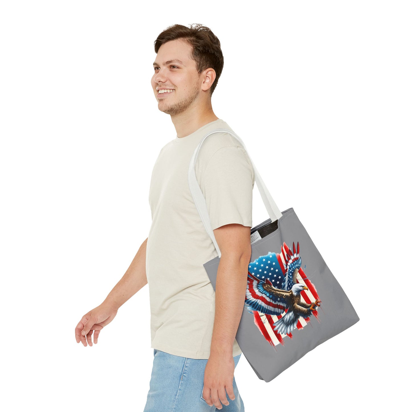 Princess Grace Patriotic Eagle Tote Bag American Flag Design