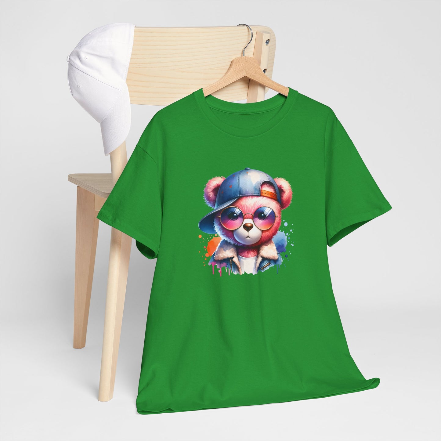 Princess Grace Cool Bear Graphic Unisex Heavy Cotton Tee Trendy Streetwear T-Shirt