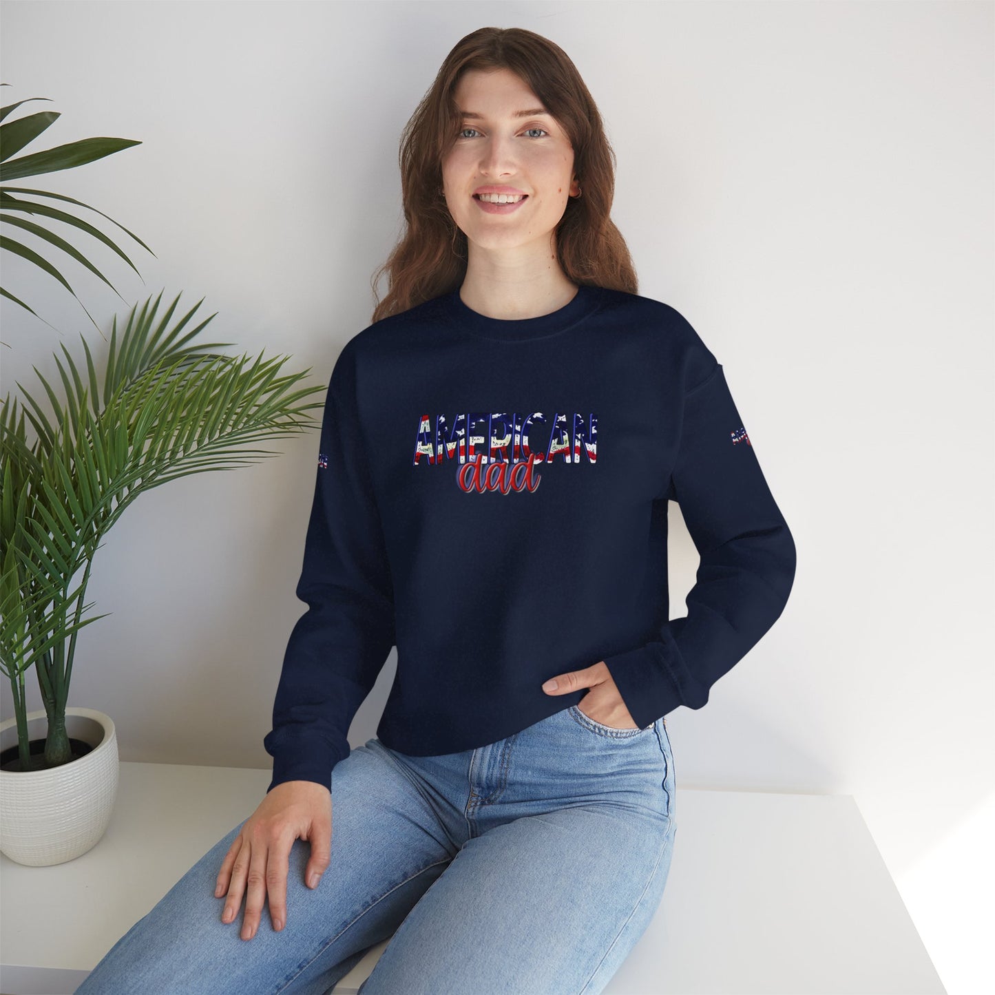 Princess Grace American Dad Unisex Crewneck Sweatshirt Patriotic Gift for Father's Day