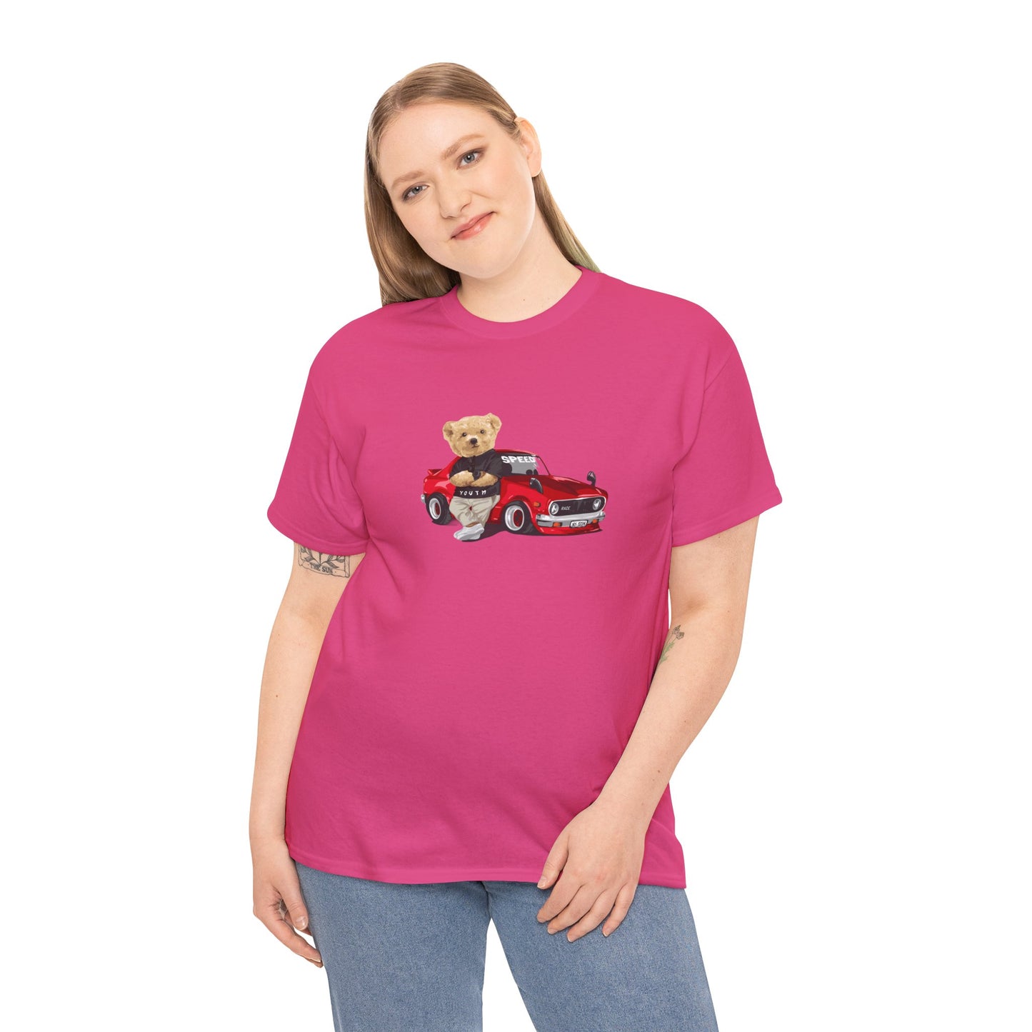 Princess Grace Cute Teddy Bear Unisex Heavy Cotton Tee Casual Wear for All Ages