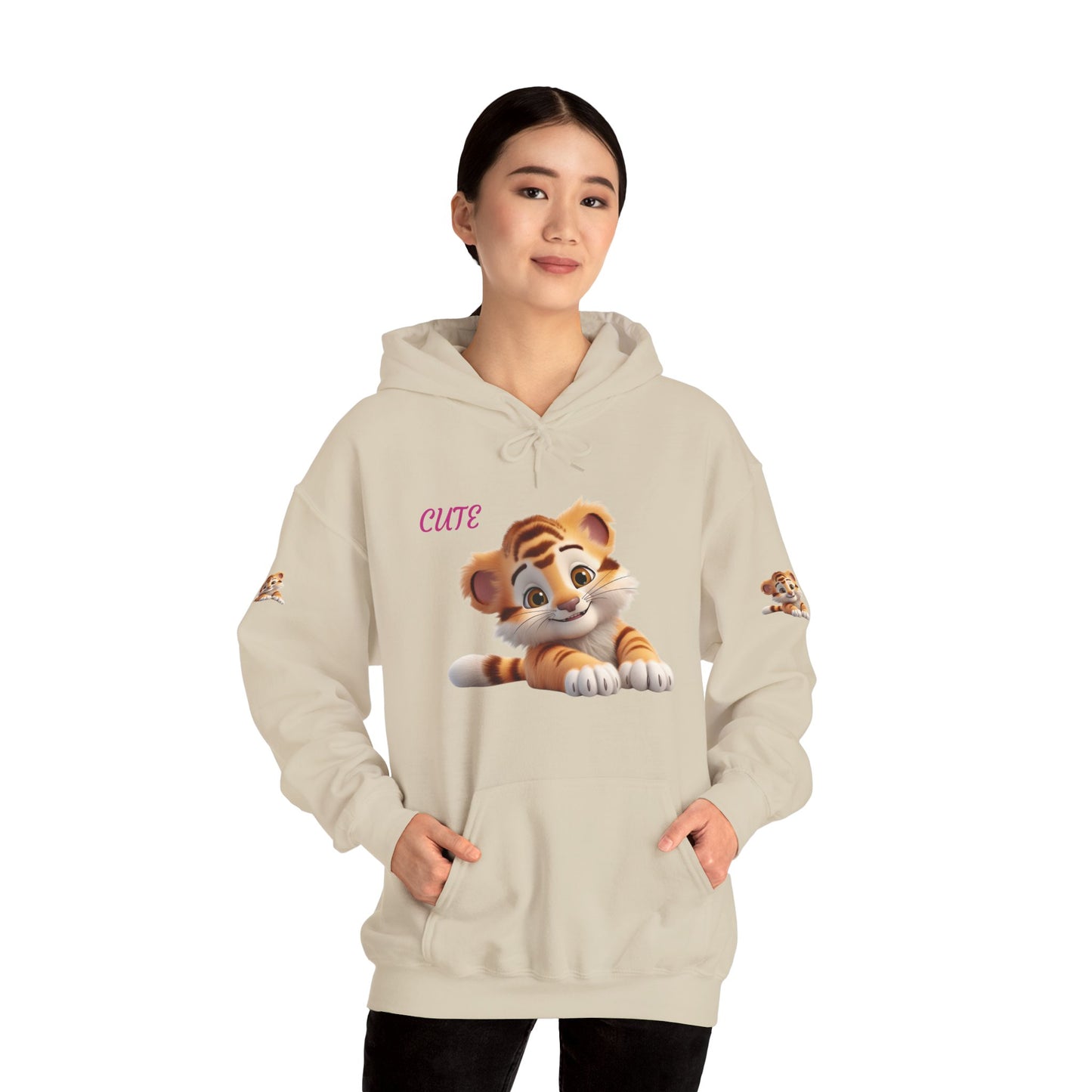 Princess Grace Cute Tiger Design Unisex Heavy Blend Hooded Sweatshirt