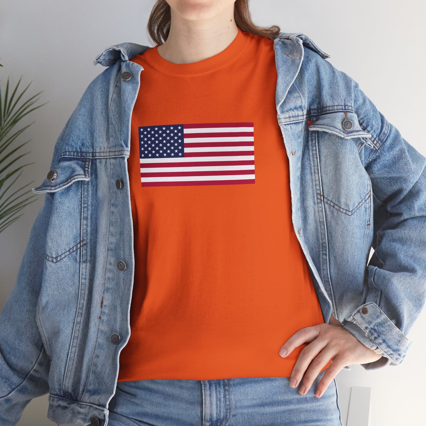 Princess Grace Patriotic Unisex Heavy Cotton Tee with USA Flag Design