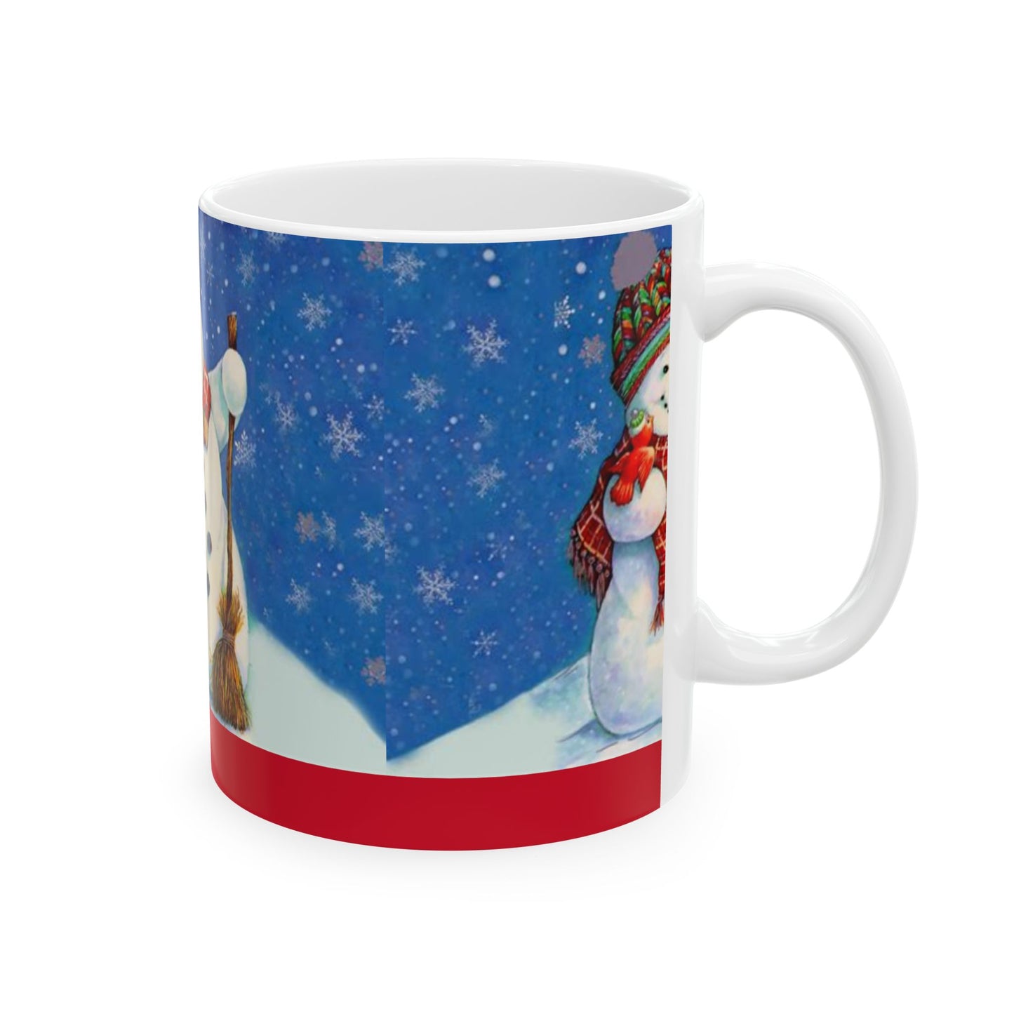 Princess Grace Festive Snowman Ceramic Mug Perfect for Winter Holidays