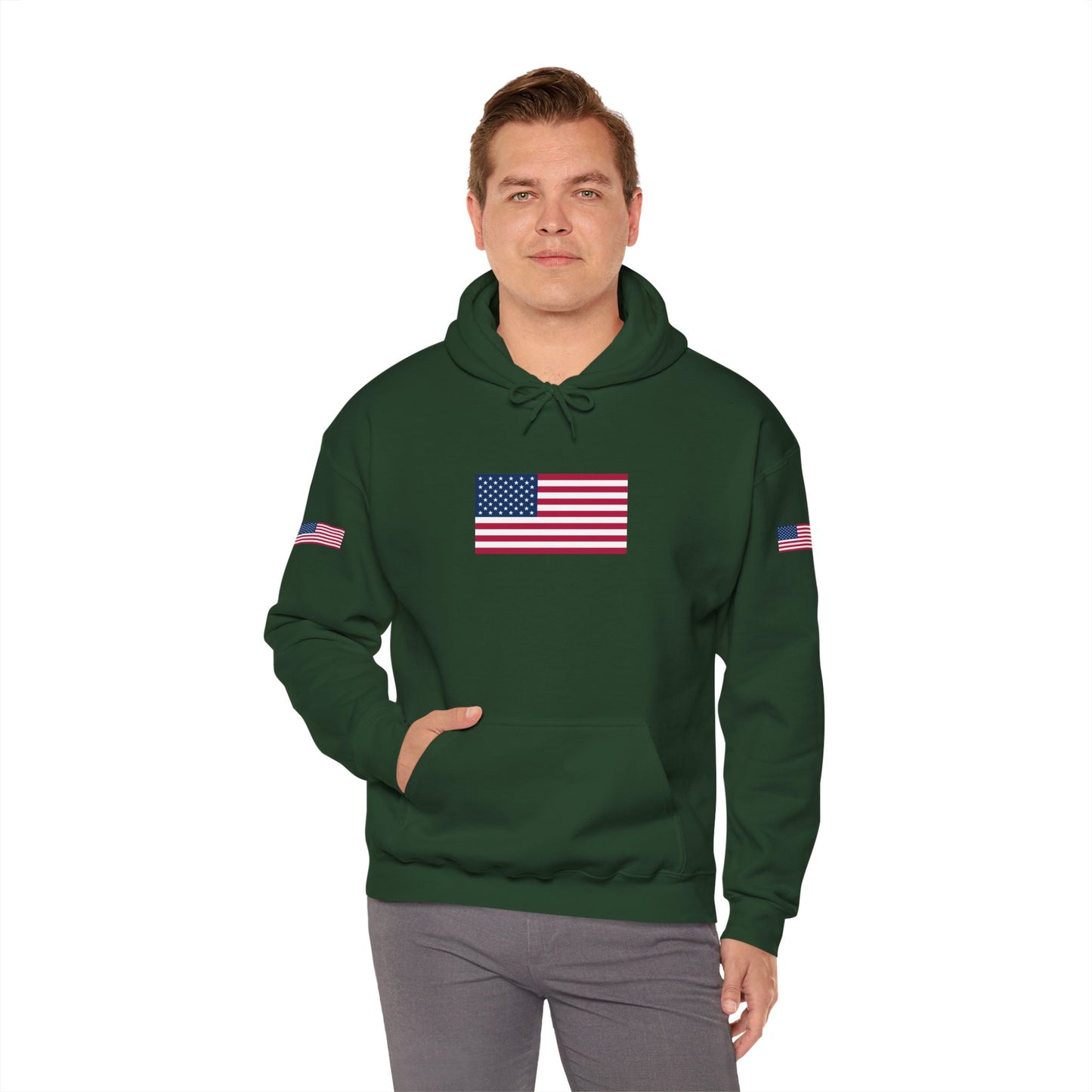 Princess Grace Patriotic American Flag Hoodie Unisex Heavy Blend Sweatshirt