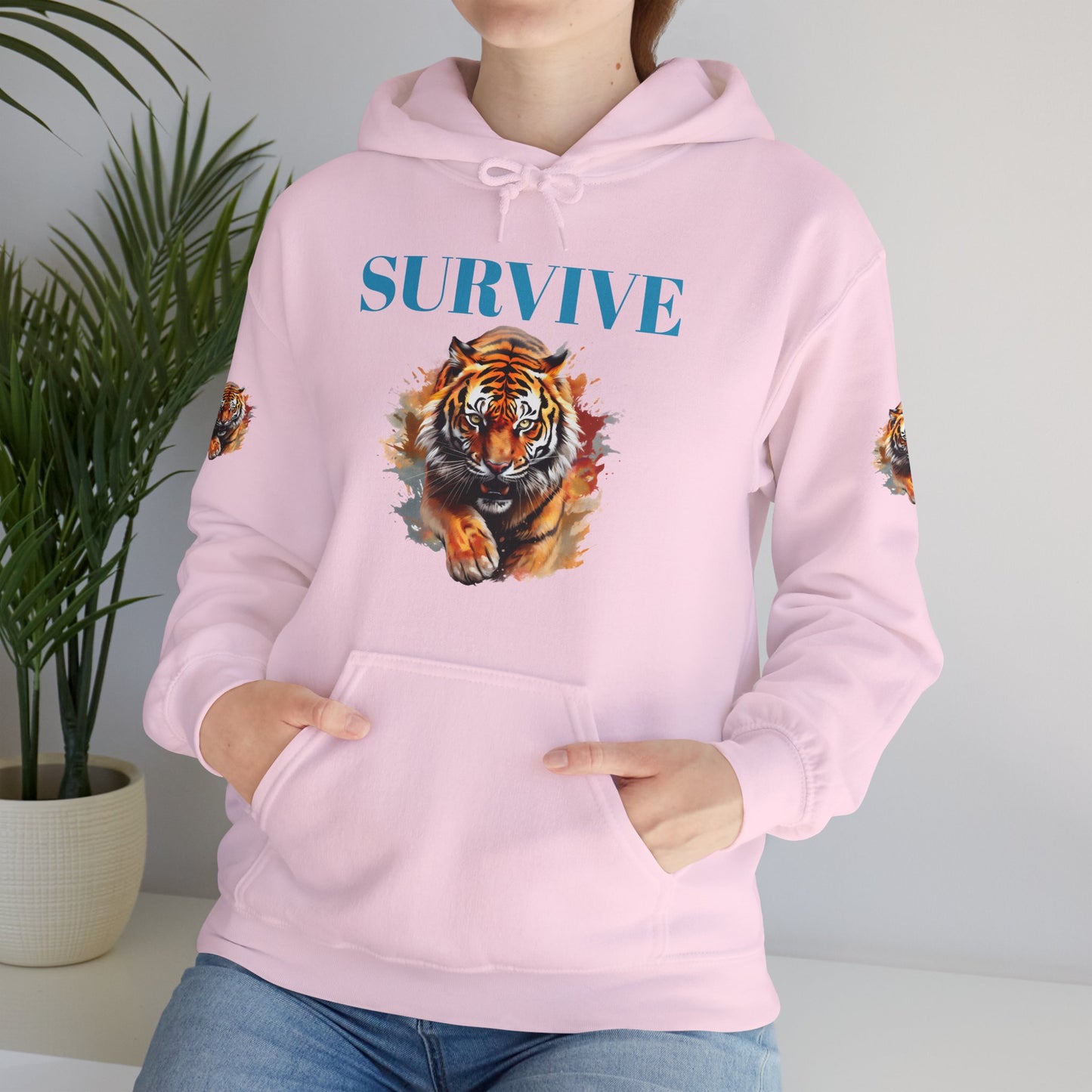 Princess Grace Survive Tiger Unisex Heavy Blend Hoodie Fierce & Inspirational Sweatshirt