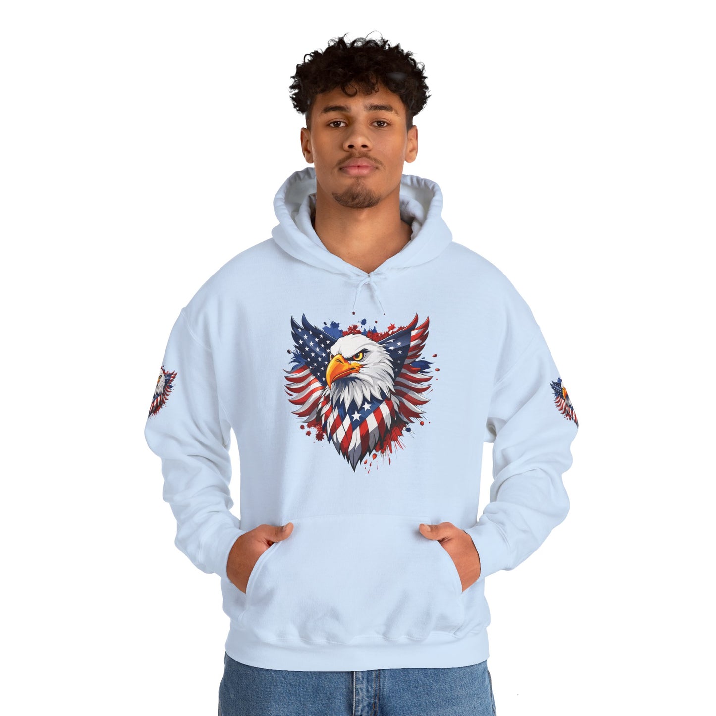 Princess Grace Patriotic Eagle Hoodie Unisex Heavy Blend Hooded Sweatshirt