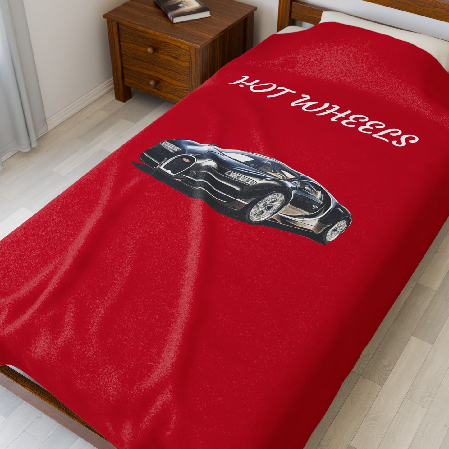 Princess Grace Hot Wheels Velveteen Plush Blanket Cozy Car Themed Throw for Kids & Car Enthusiasts