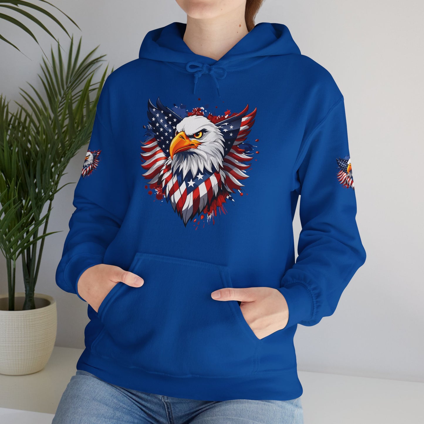 Princess Grace Patriotic Eagle Hoodie Unisex Heavy Blend Hooded Sweatshirt