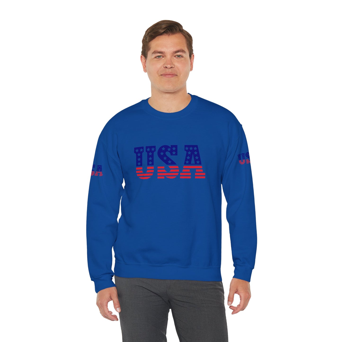 Princess Grace Patriotic USA Unisex Crewneck Sweatshirt Perfect for Independence Day Casual Wear