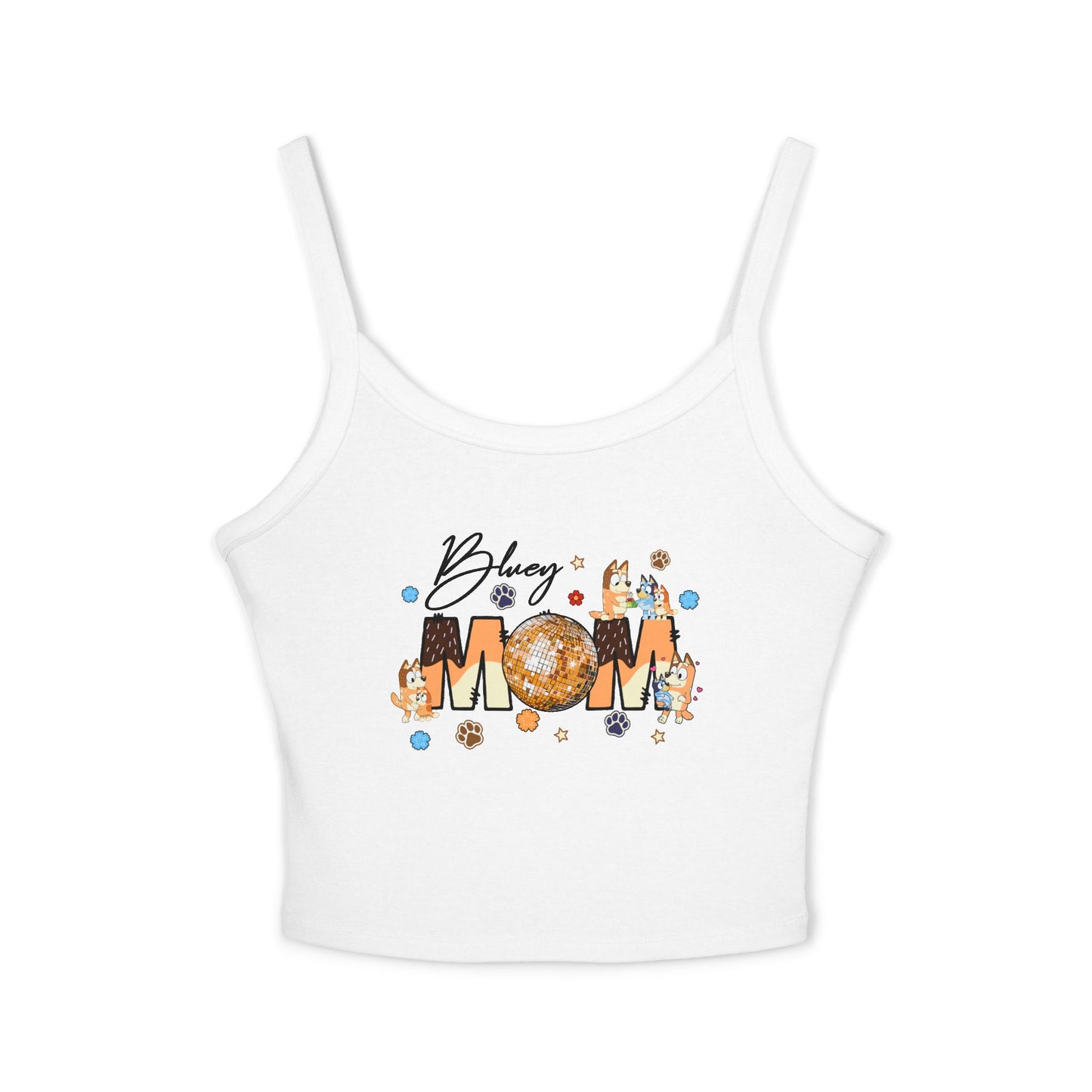 Princess Grace Bluey Mom Spaghetti Strap Tank Top Cute & Comfortable Summer Wear