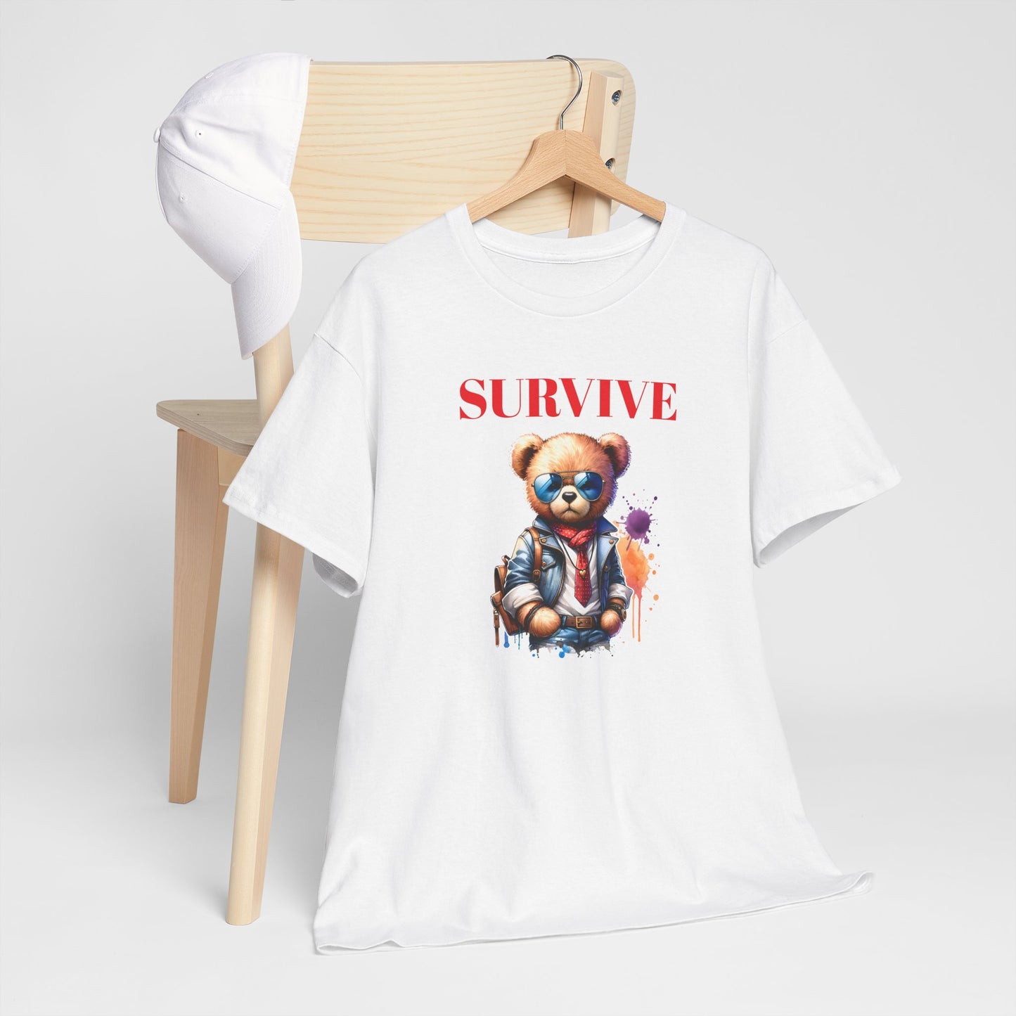 Princess Grace Survive Bear Unisex Heavy Cotton Tee